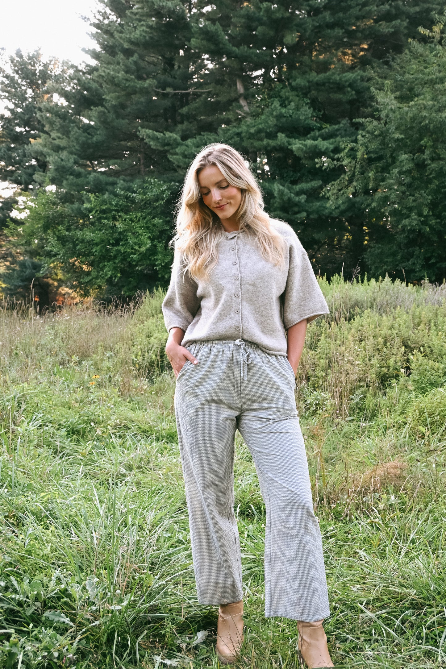 'Bentley' Plaid Pants in Blue