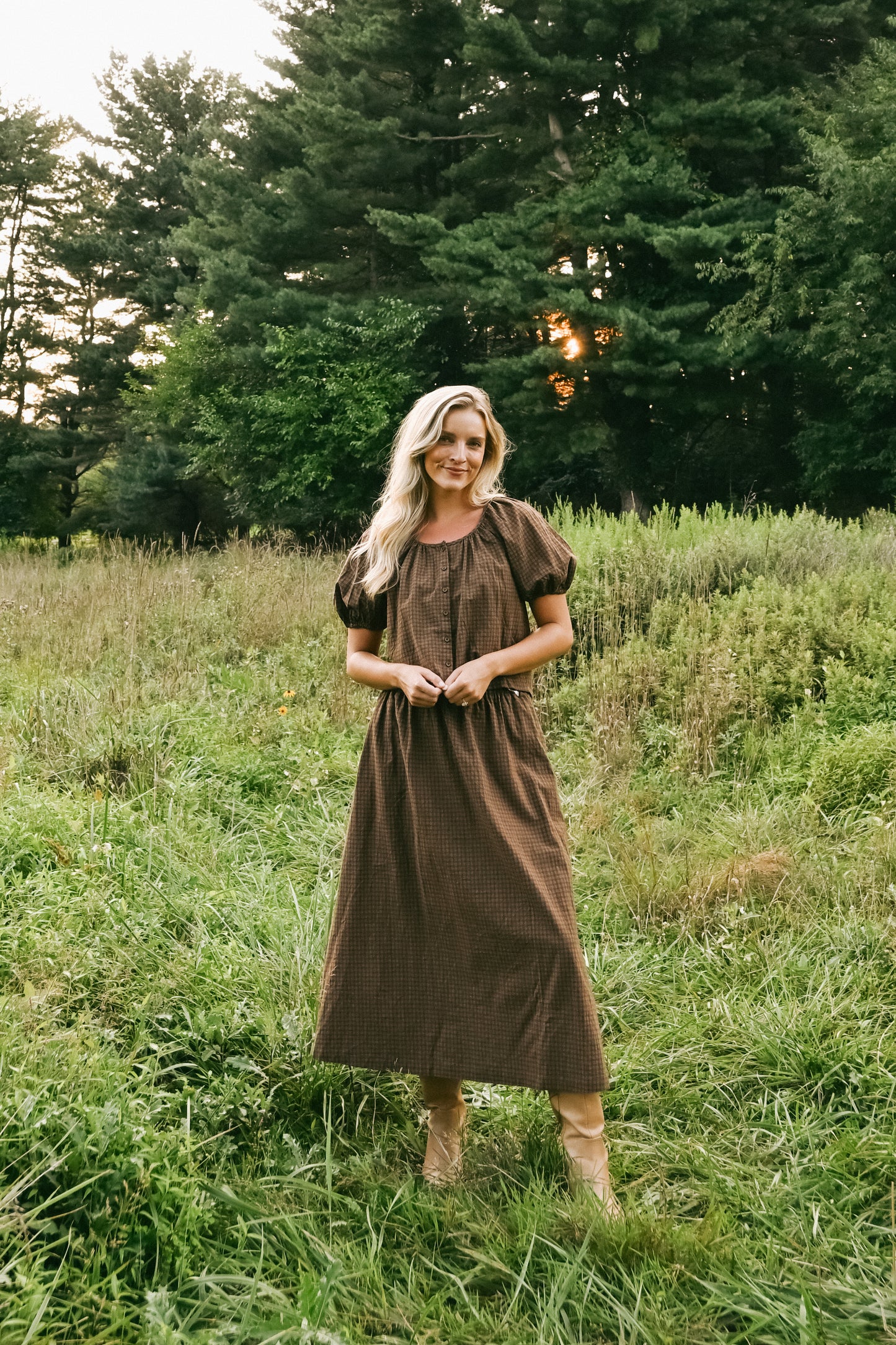 'Oakley' Skirt Set in Chestnut