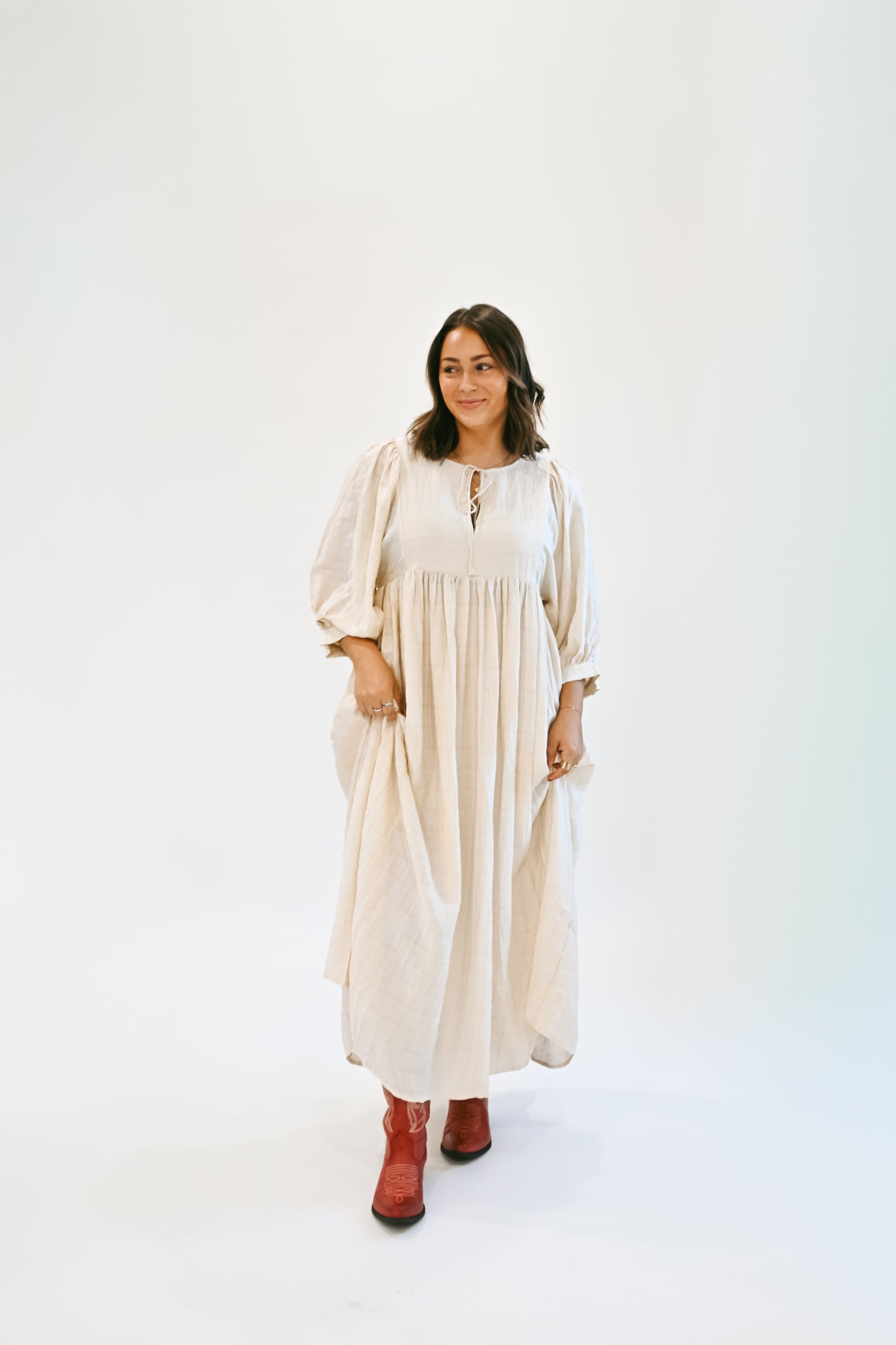 'Franklin' Maxi Dress in Natural