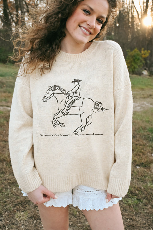 RESTOCKED 'Riverton' Sweater in Oatmeal