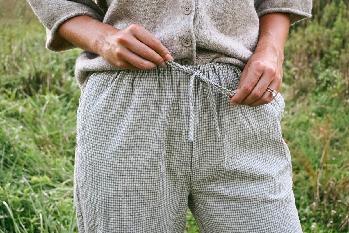 'Bentley' Plaid Pants in Blue