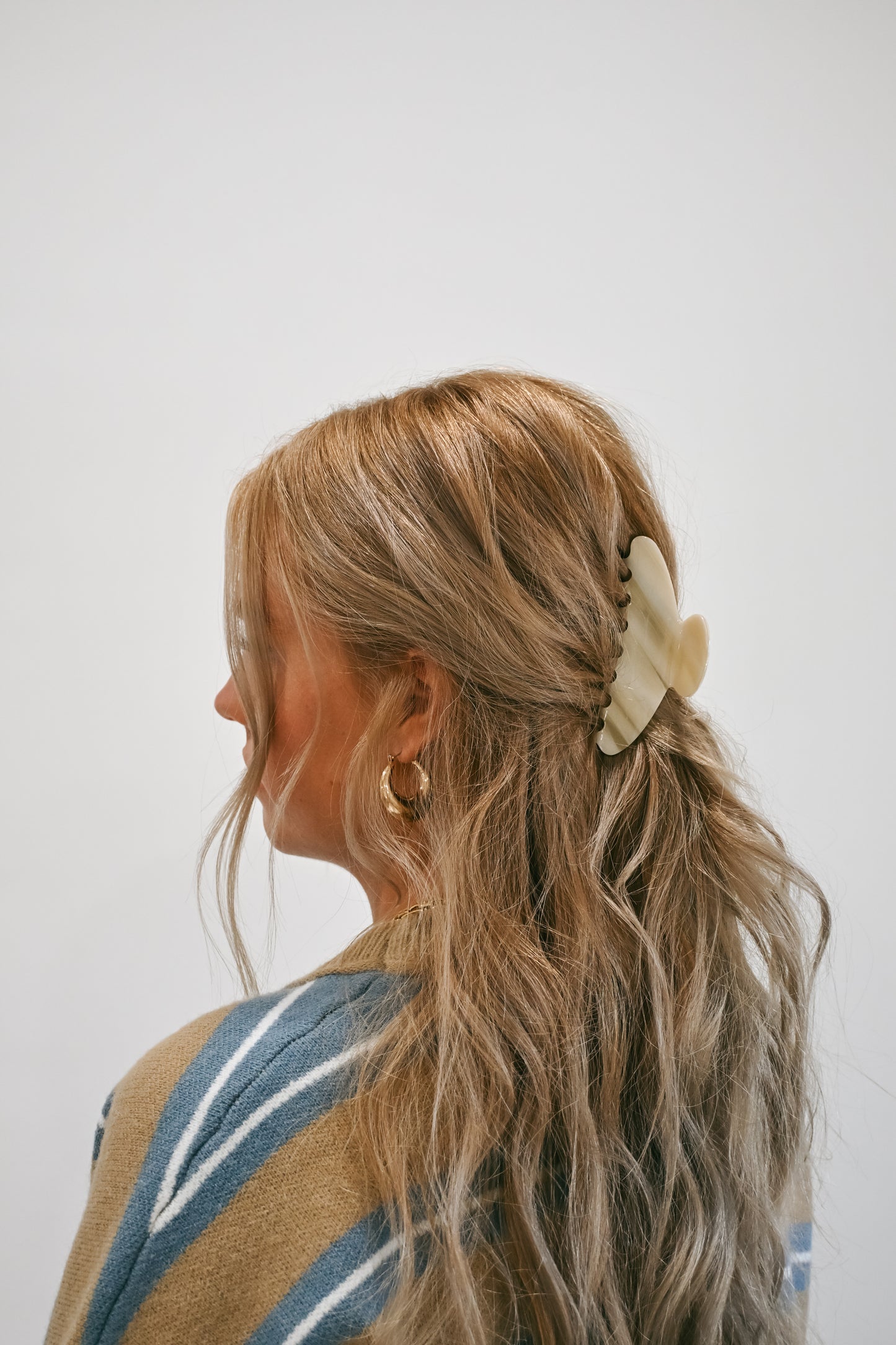 Beige Large Luxury Hair Clip