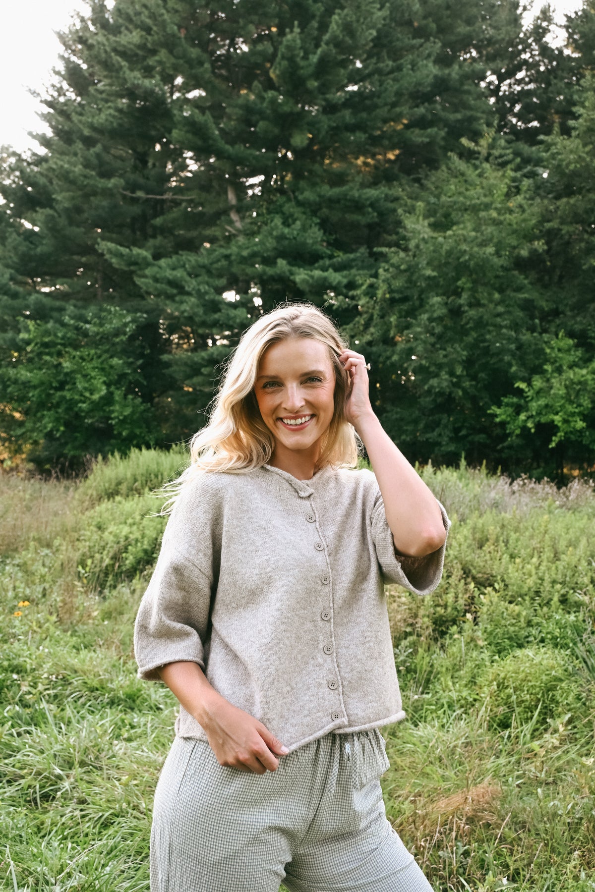 'Timber' Cardigan in Light Mocha