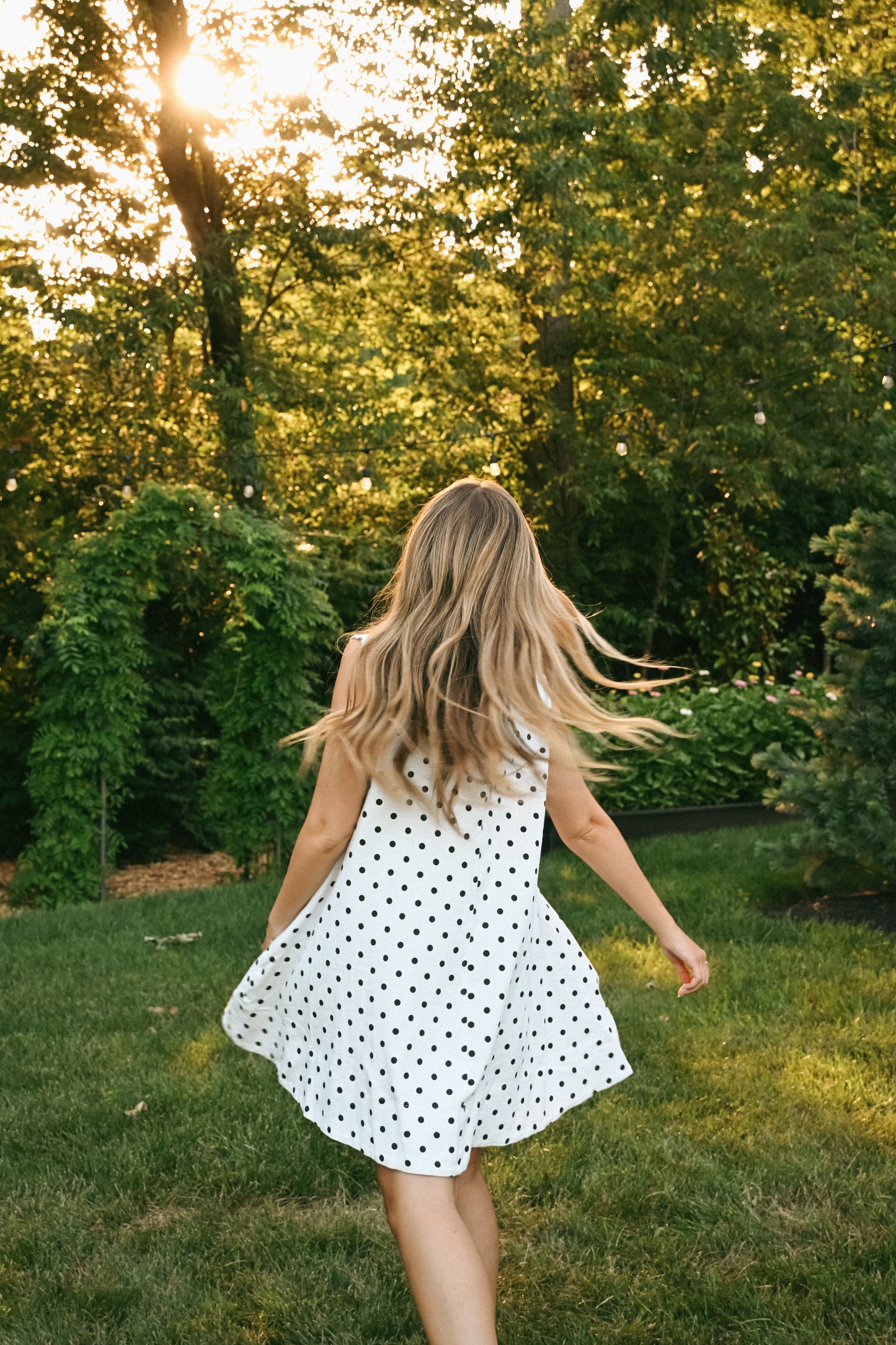 'Piper' Polka Dot Swing Dress