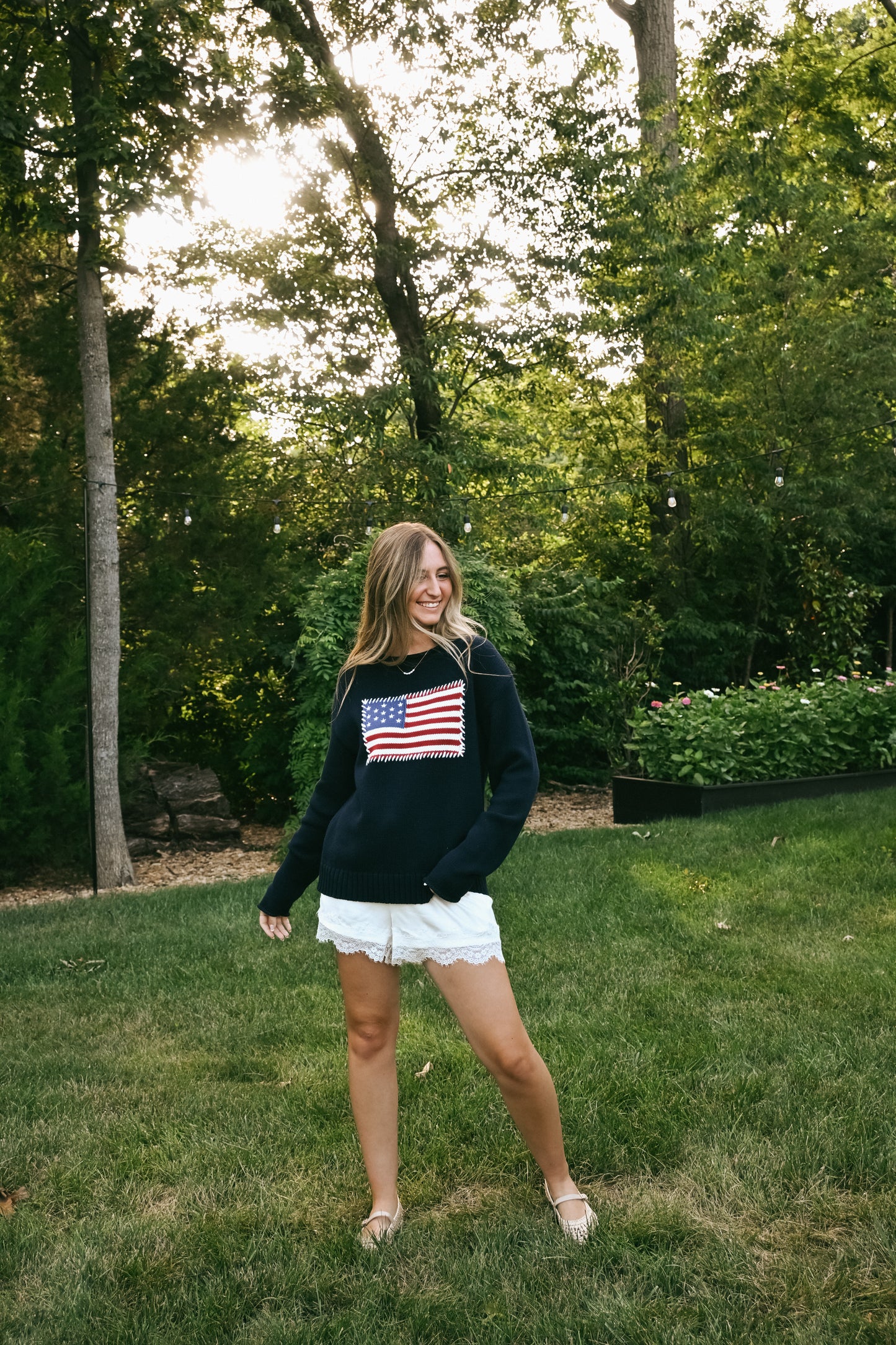 'Americana' Cotton Sweater