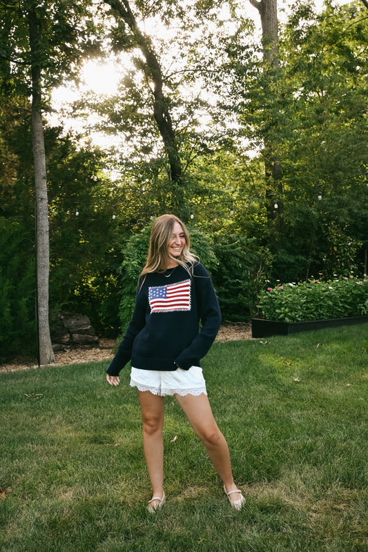 'Americana' Cotton Sweater