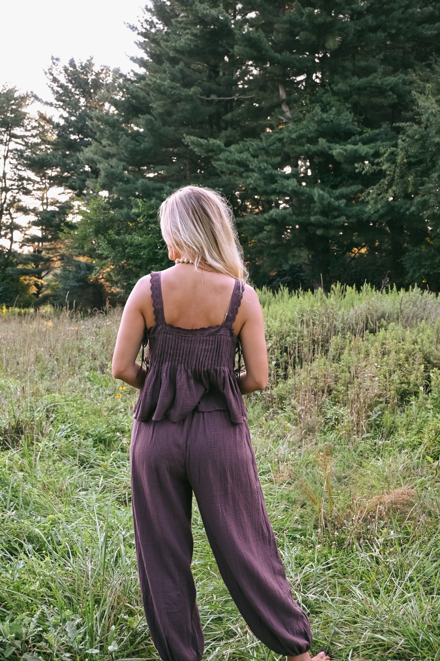 'Brookfield' Cotton Set in Plum