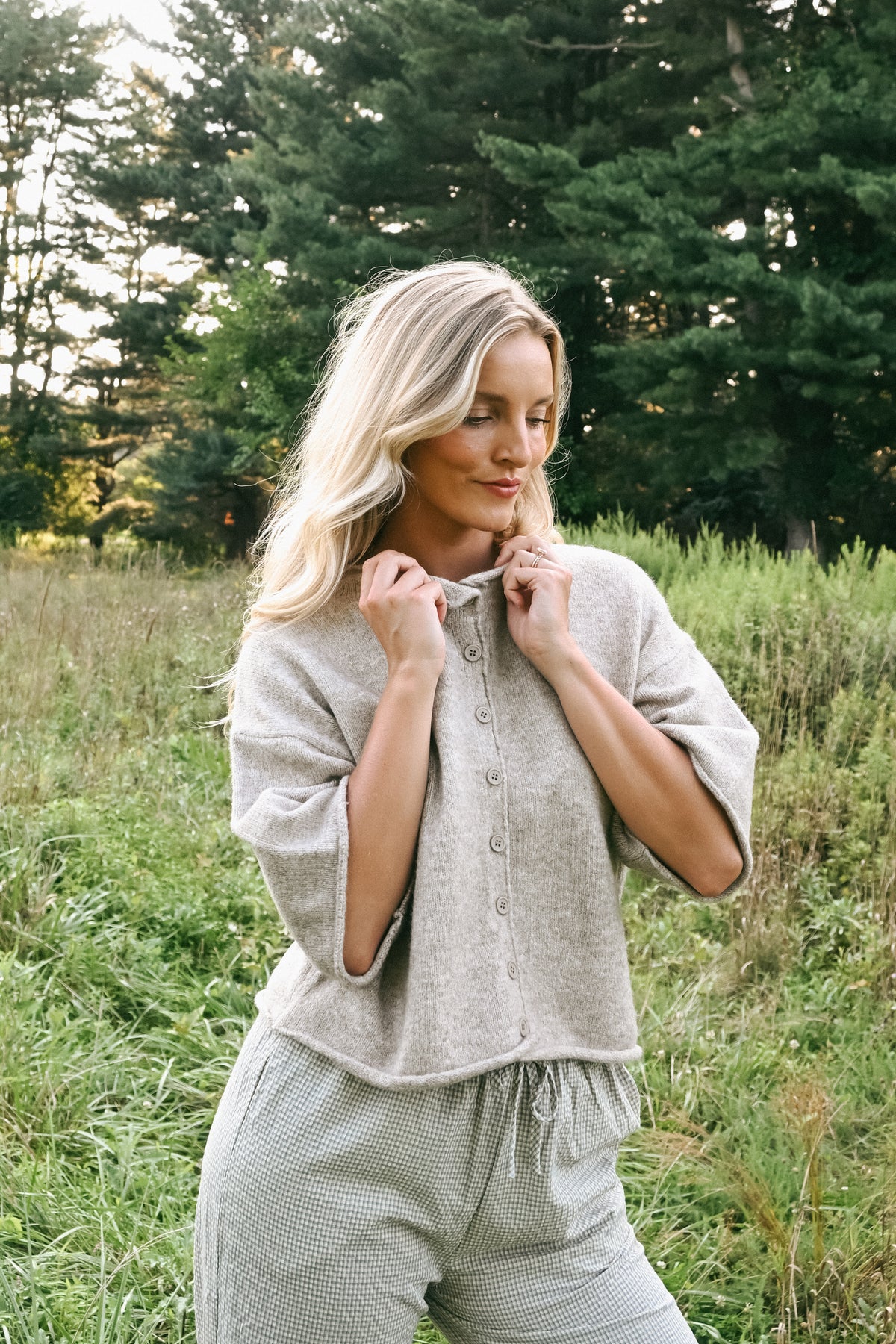 'Timber' Cardigan in Light Mocha