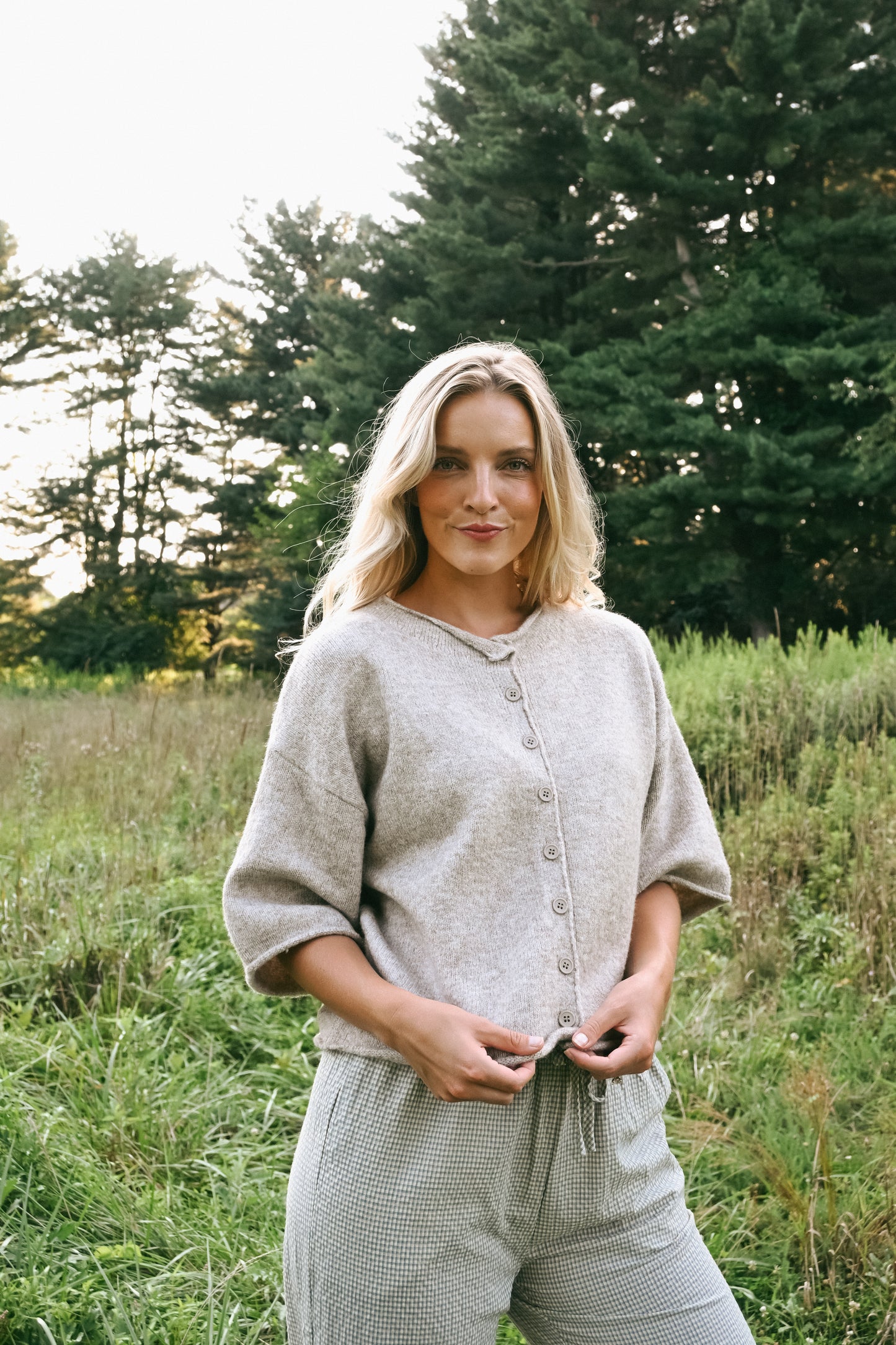 'Timber' Cardigan in Light Mocha