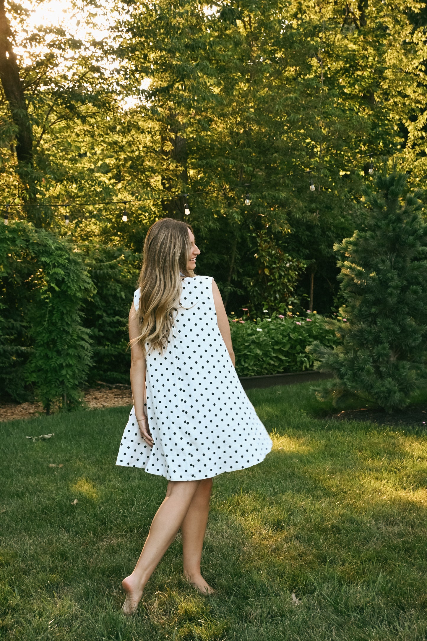 'Piper' Polka Dot Swing Dress