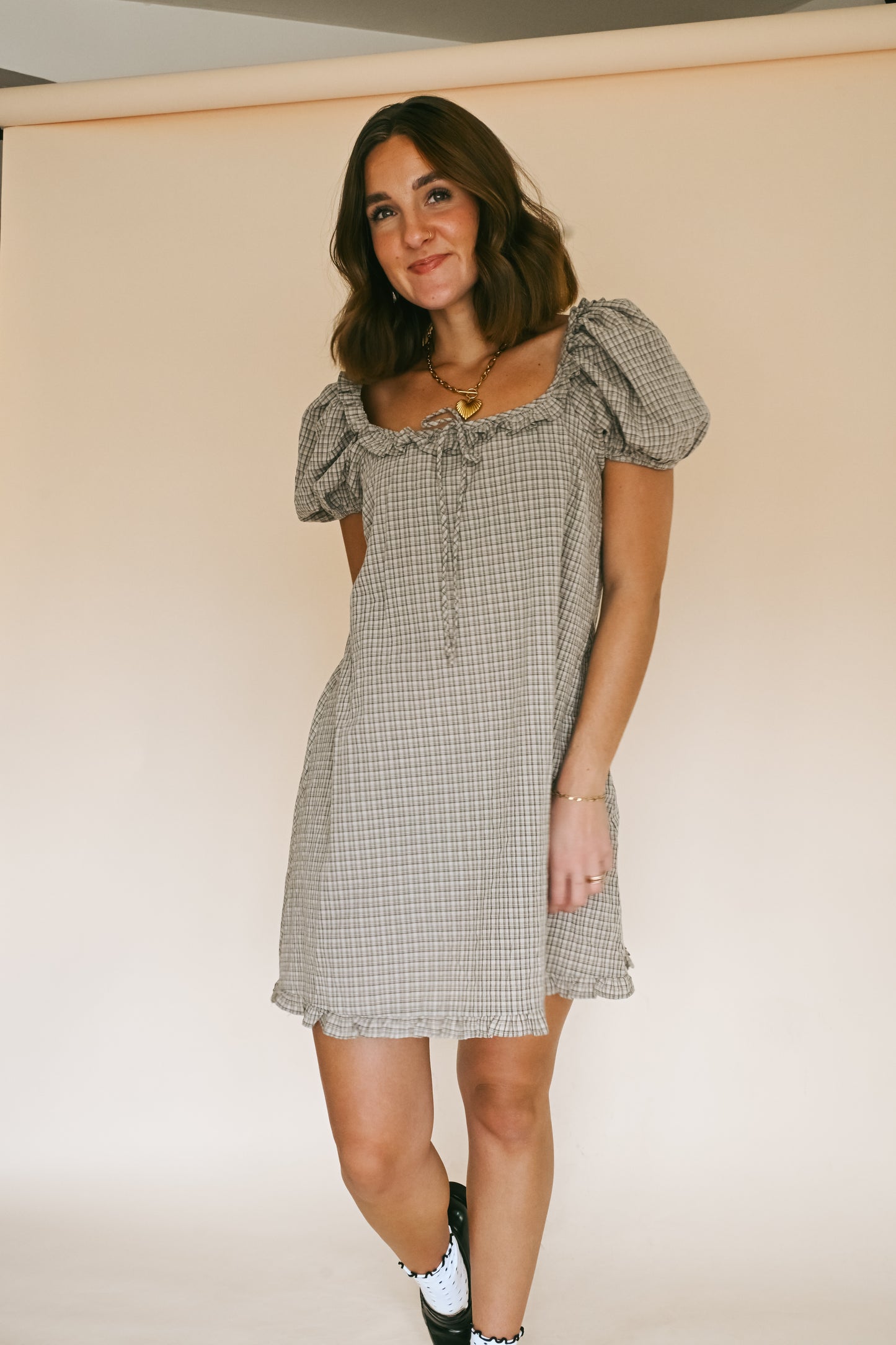 'Marcy' Checkered Dress