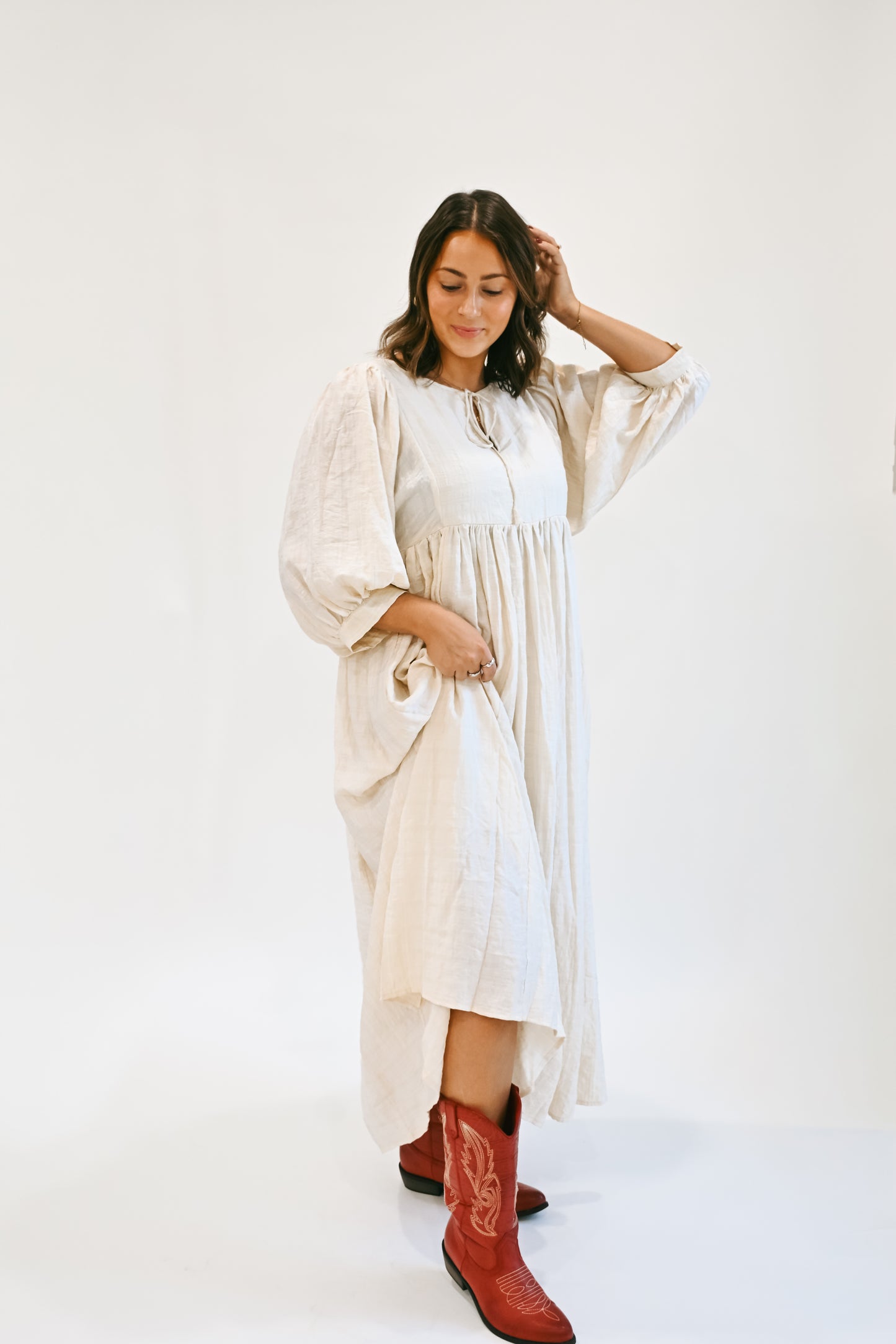 'Franklin' Maxi Dress in Natural