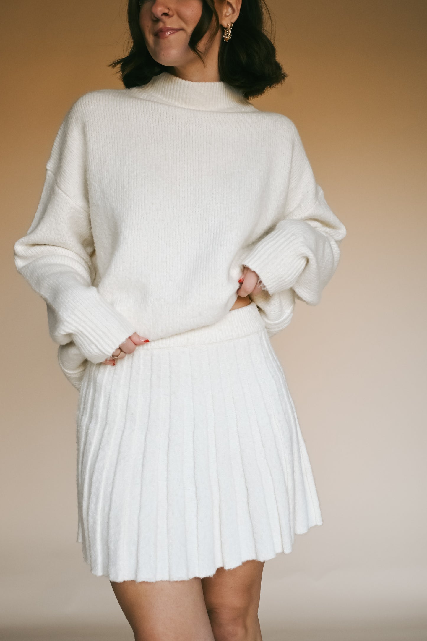 'Elena' Turtleneck Sweater Set