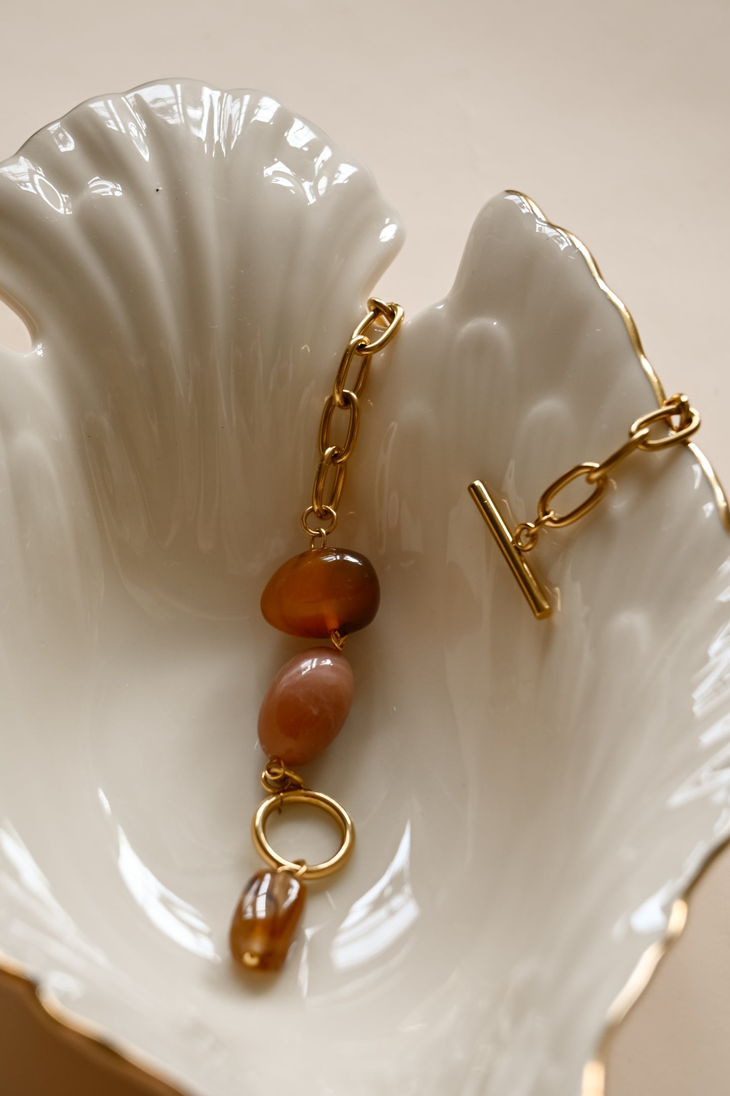 'Kenlie' Agate Stone Charm Bracelet