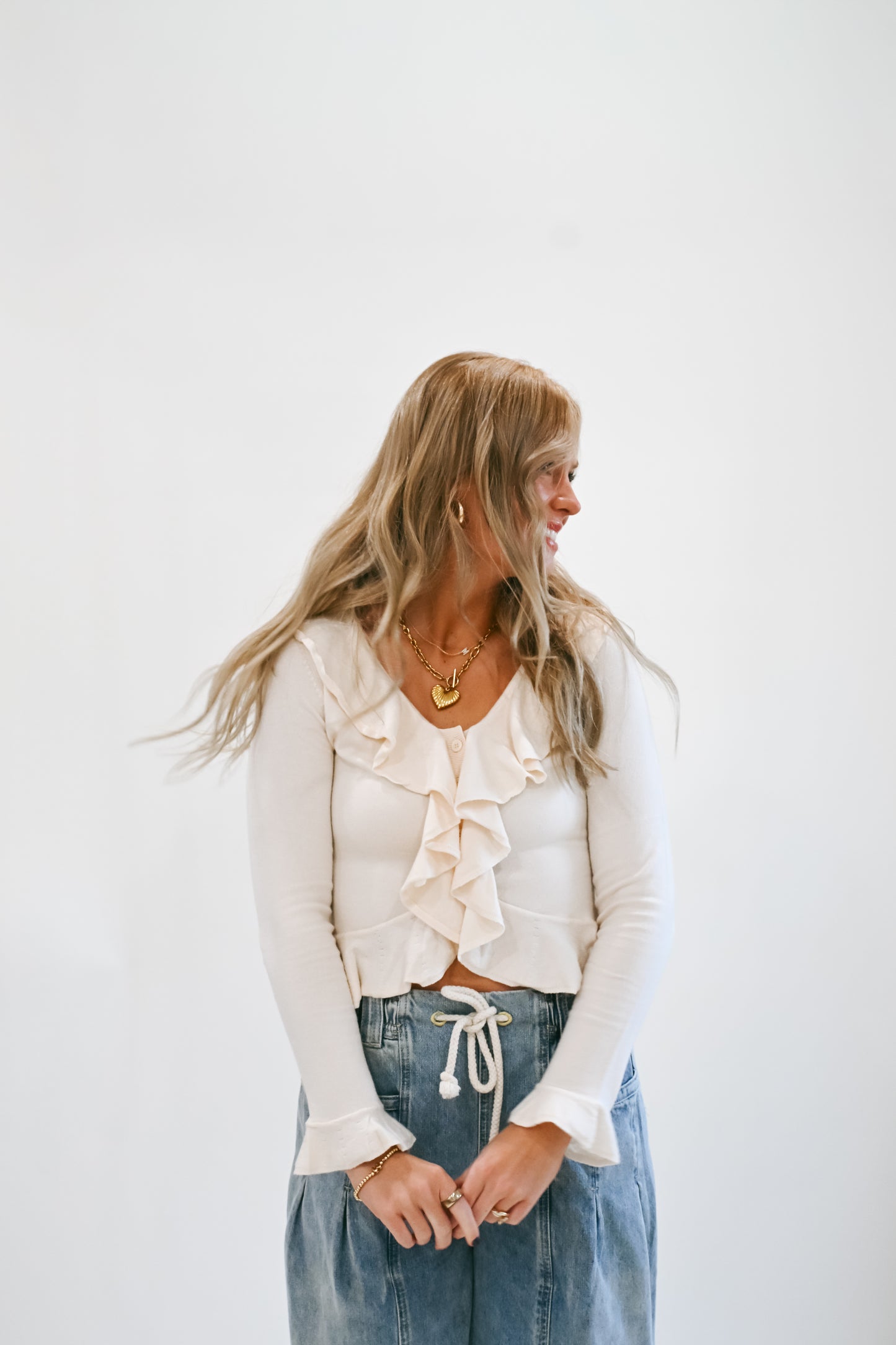 'Molly' Top in Cream