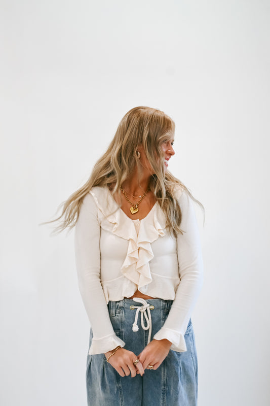 'Molly' Top in Cream