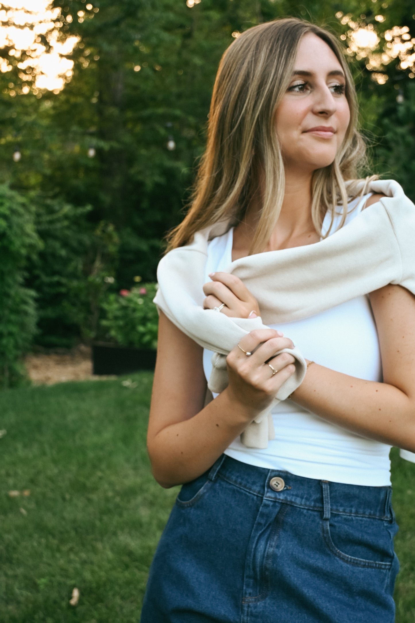 'Billy' Layered Sweater in Taupe