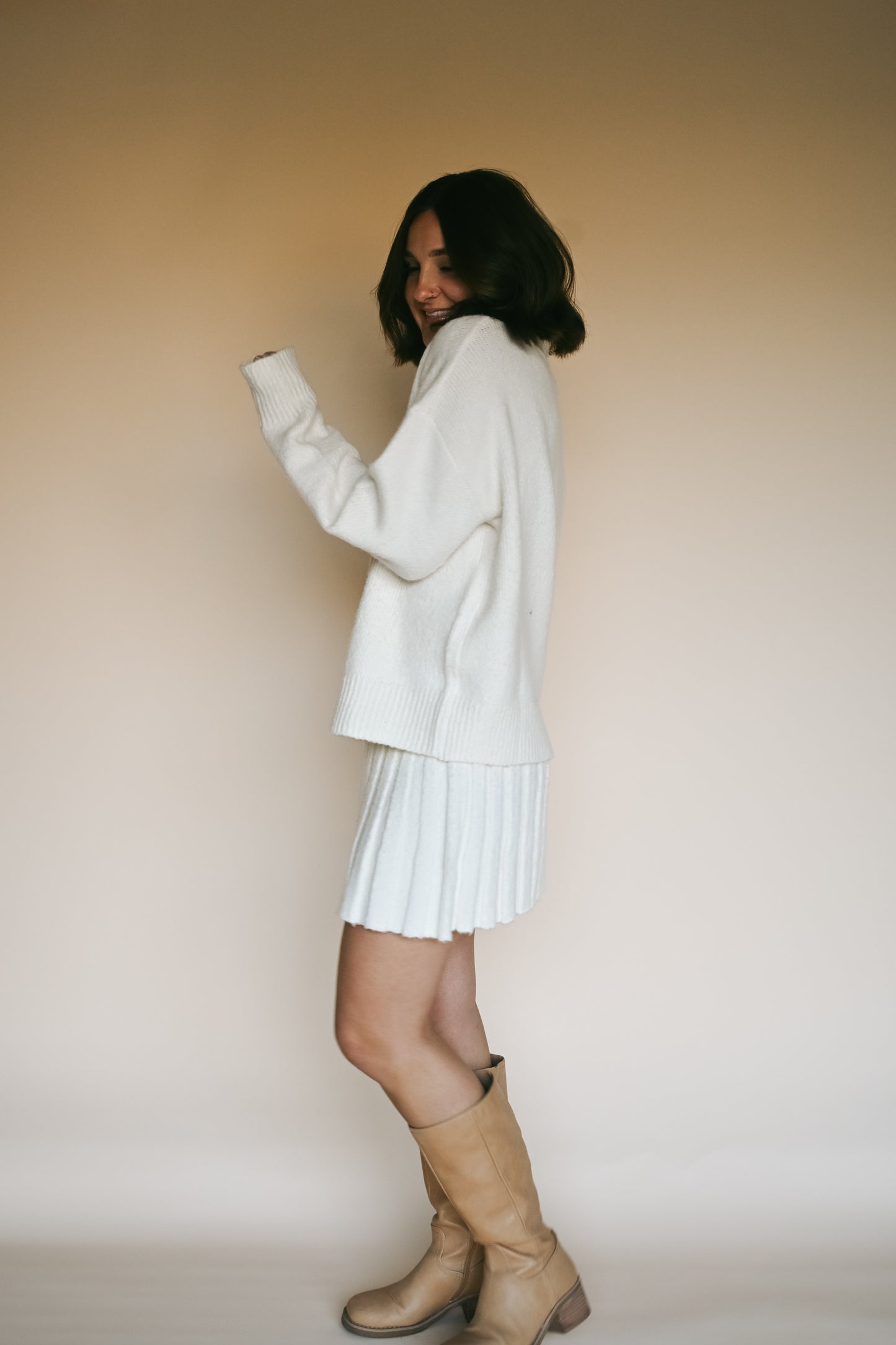 'Elena' Turtleneck Sweater Set