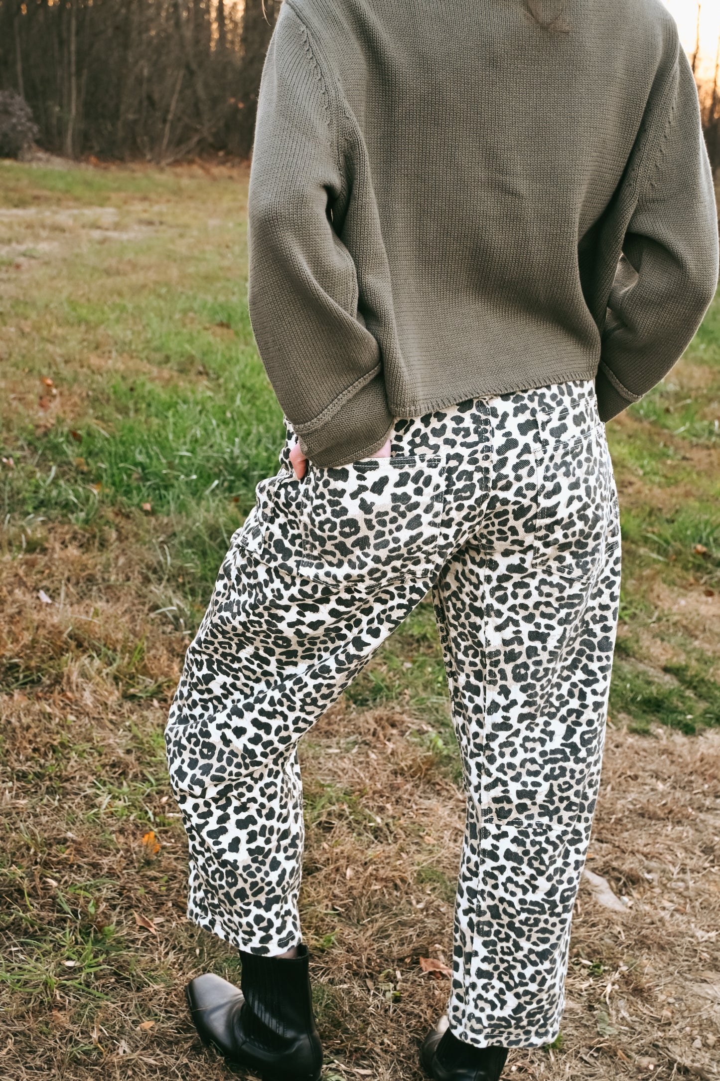 'Bailey' Leopard Barrel Pants