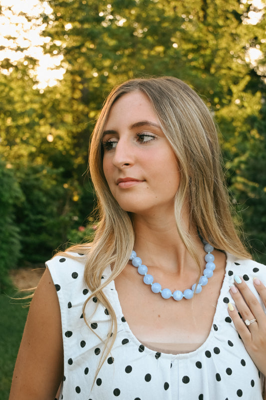 'Capetown' Beaded Necklace in Blue