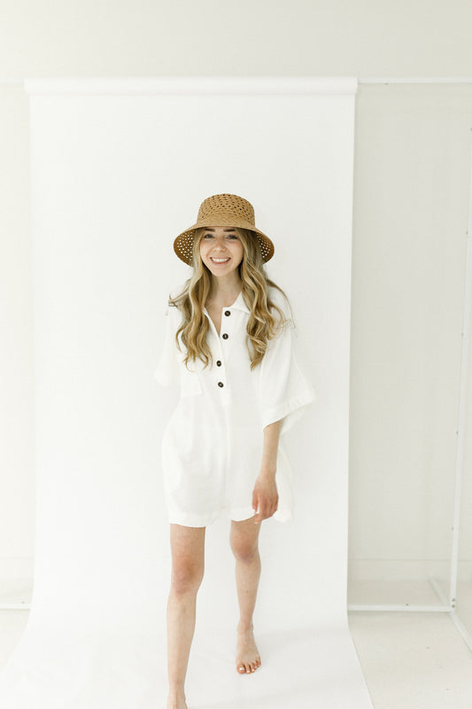 Oceanside Romper in Ivory