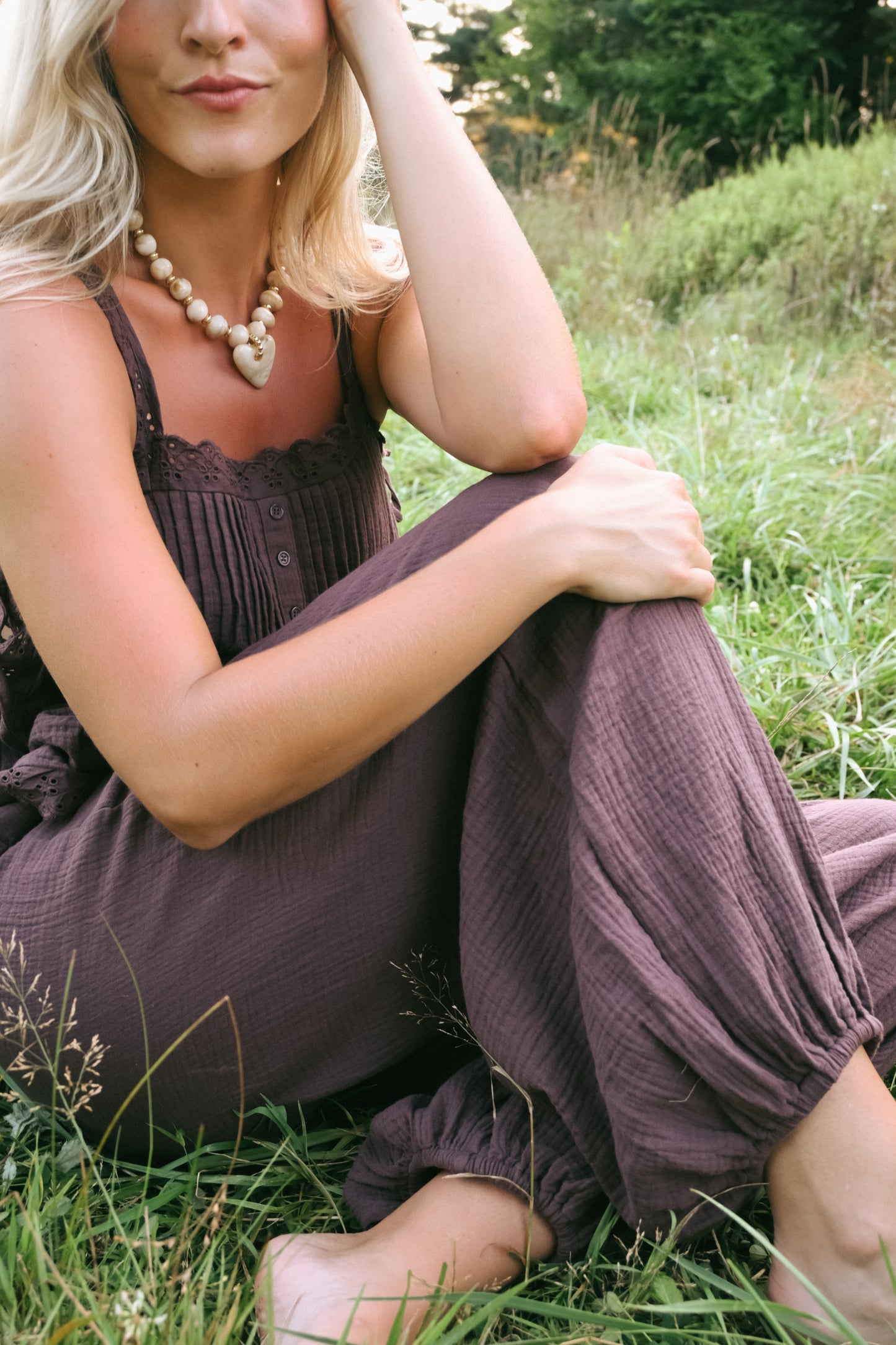 'Brookfield' Cotton Set in Plum