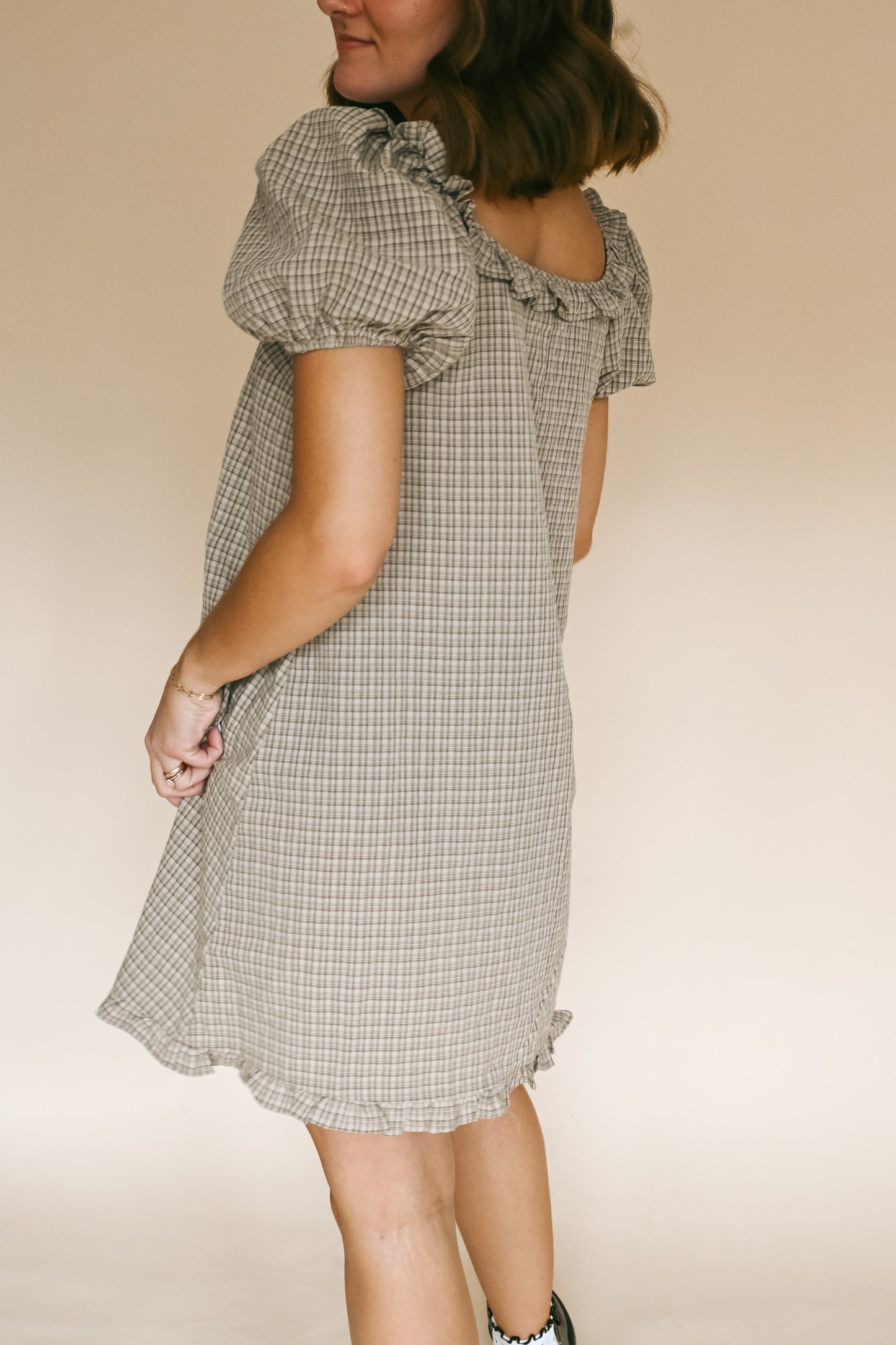 'Marcy' Checkered Dress
