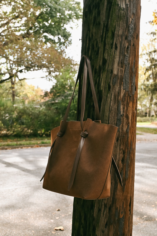 'Lorenza' Tote Bag in Chocolate