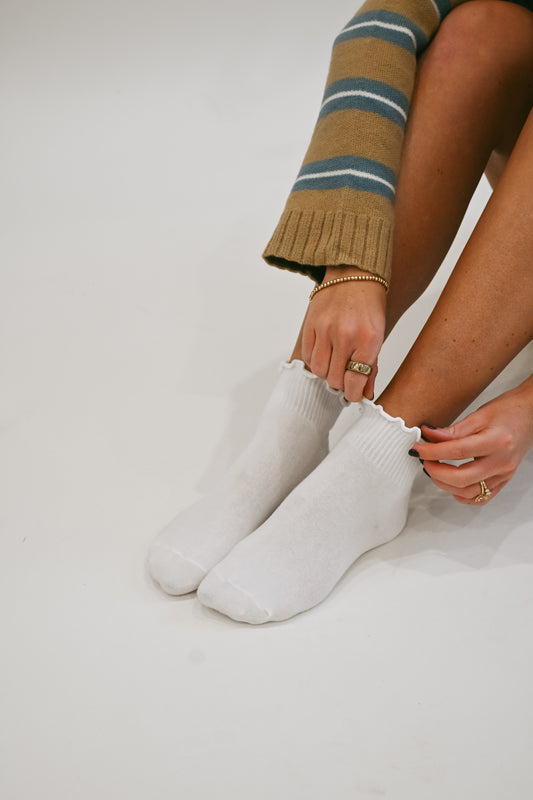 White Frill Socks