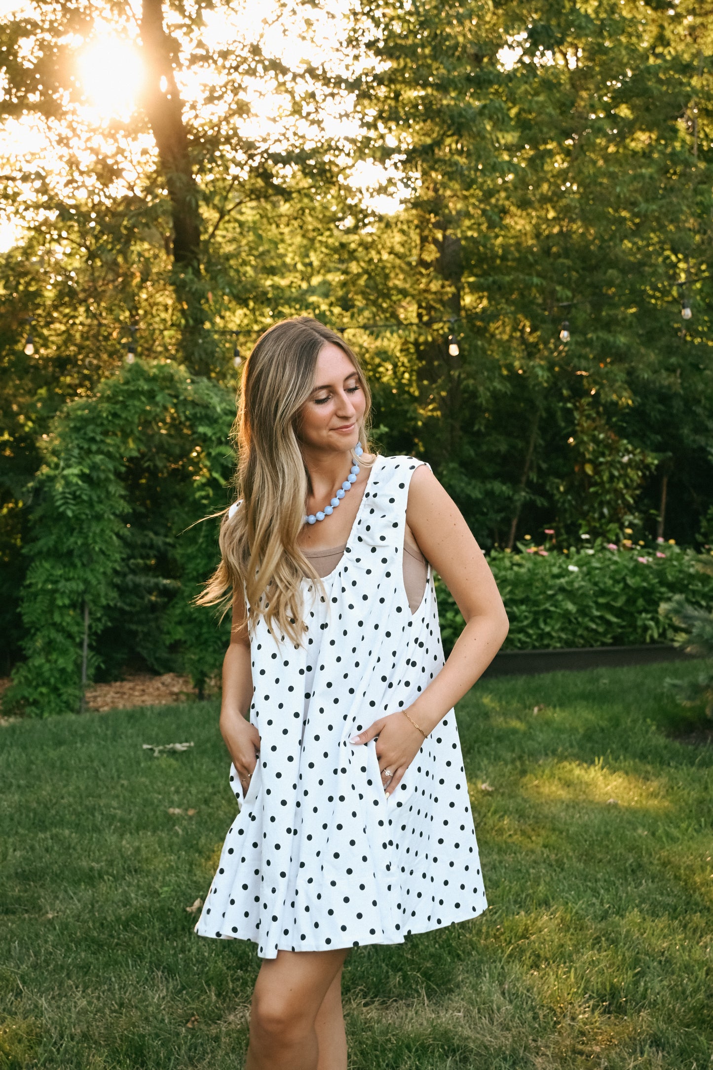 'Piper' Polka Dot Swing Dress
