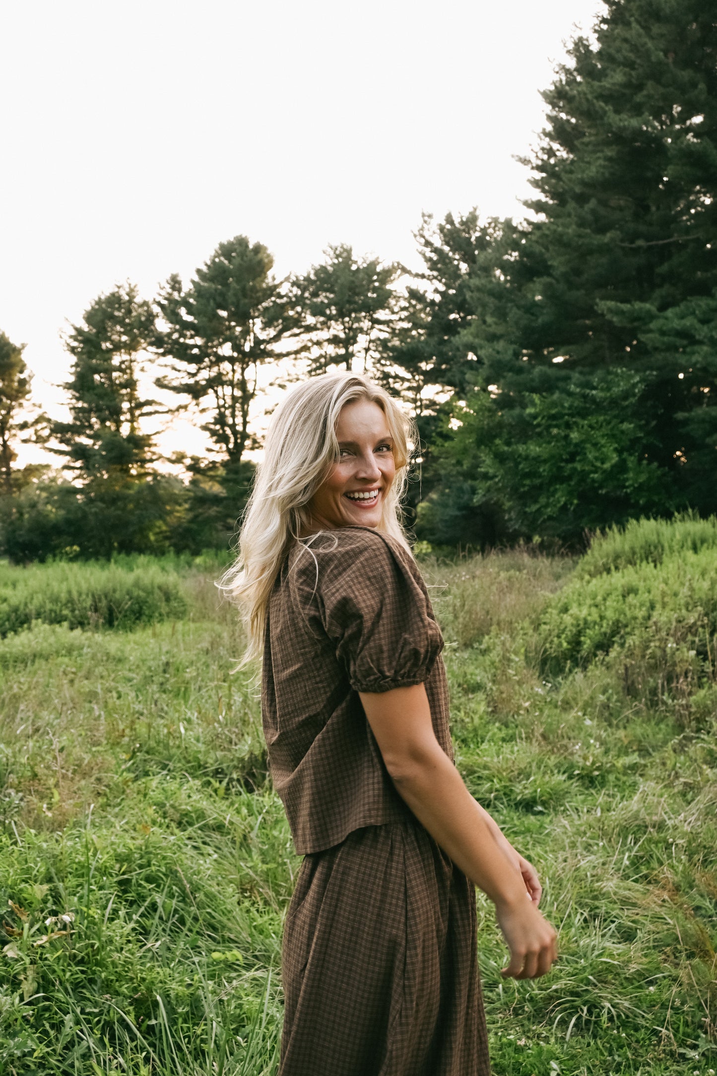 'Oakley' Skirt Set in Chestnut