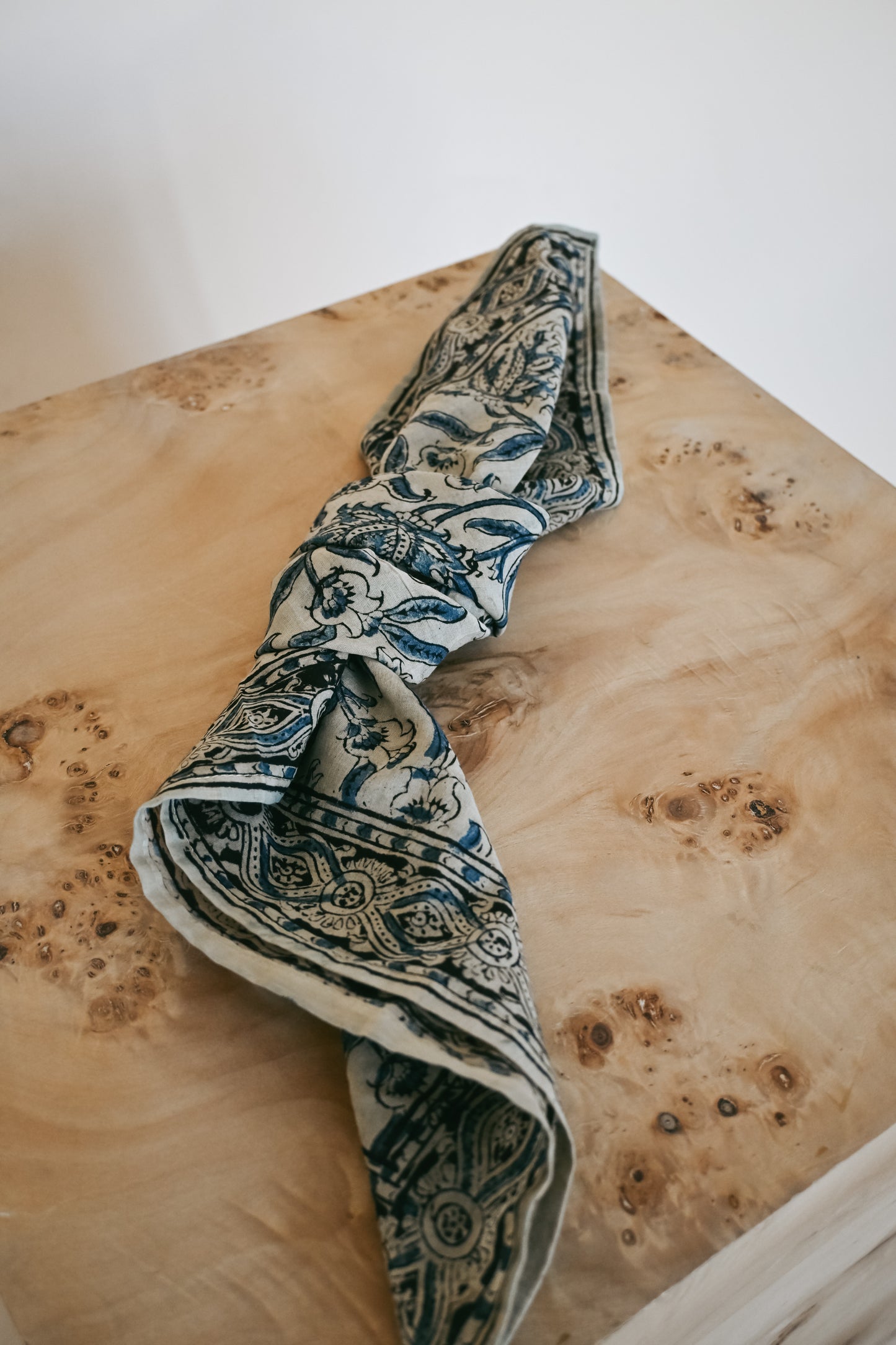 Cotton Scarf in Navy