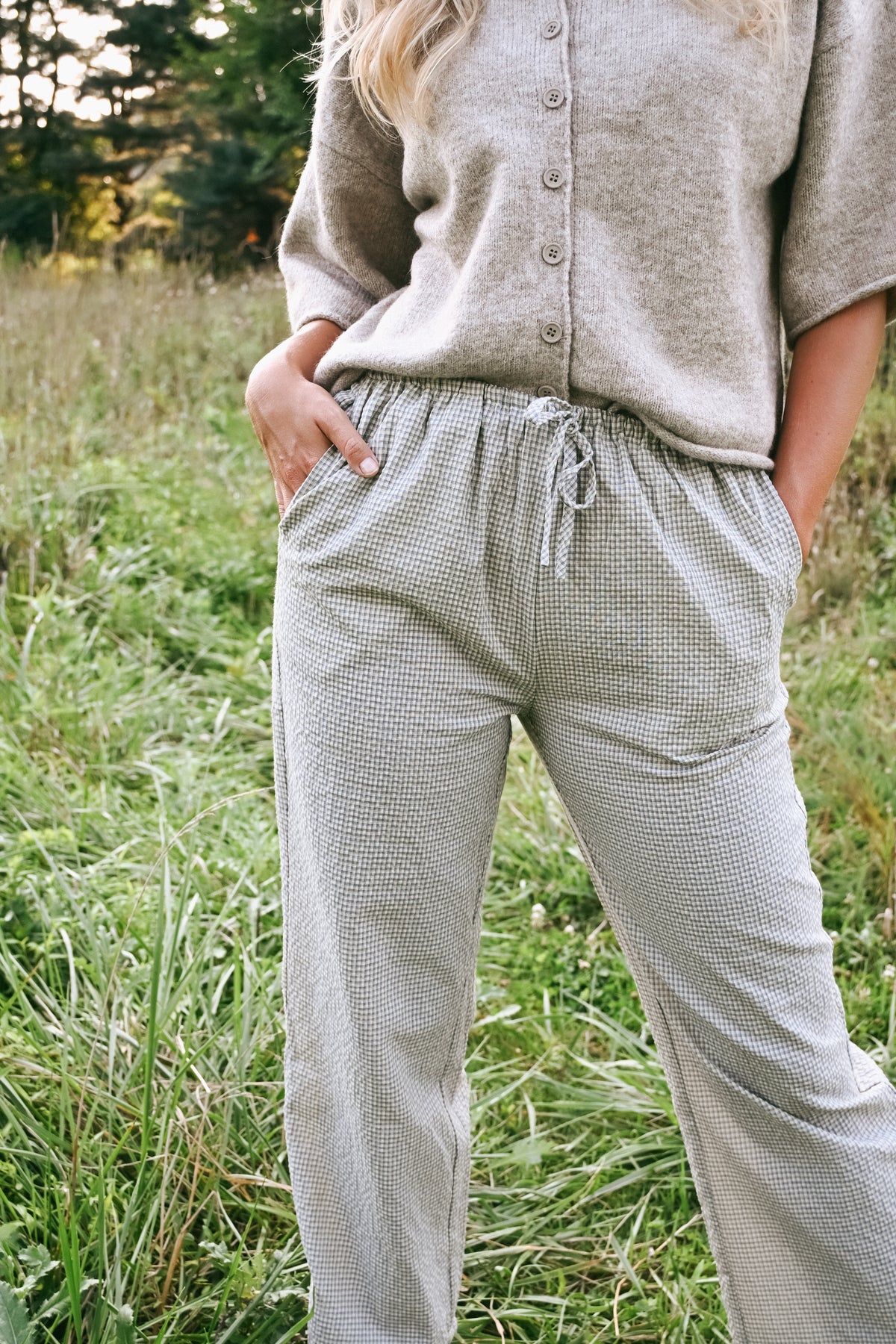 'Bentley' Plaid Pants in Blue