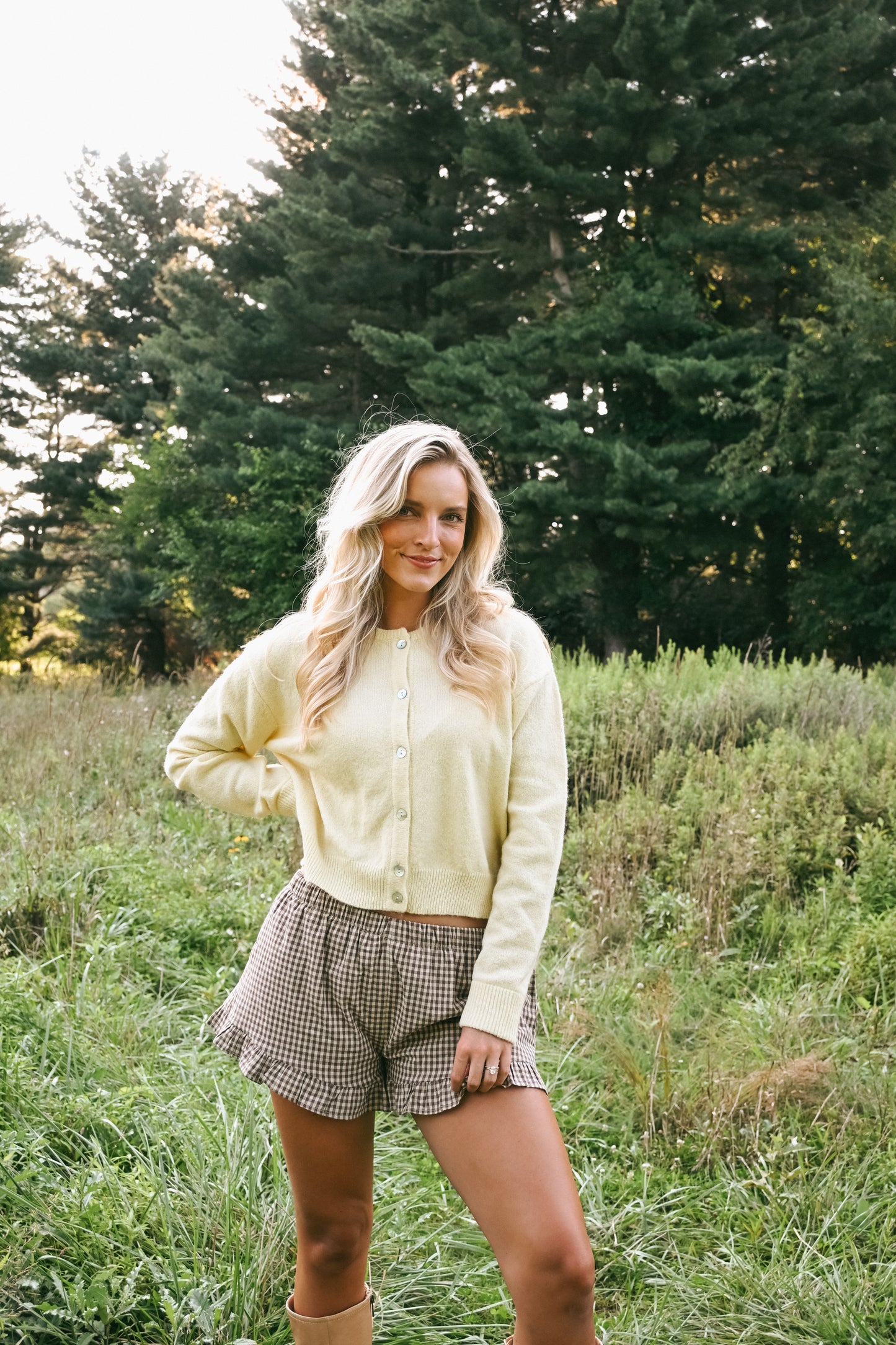 'Alessi' Cardigan in Yellow
