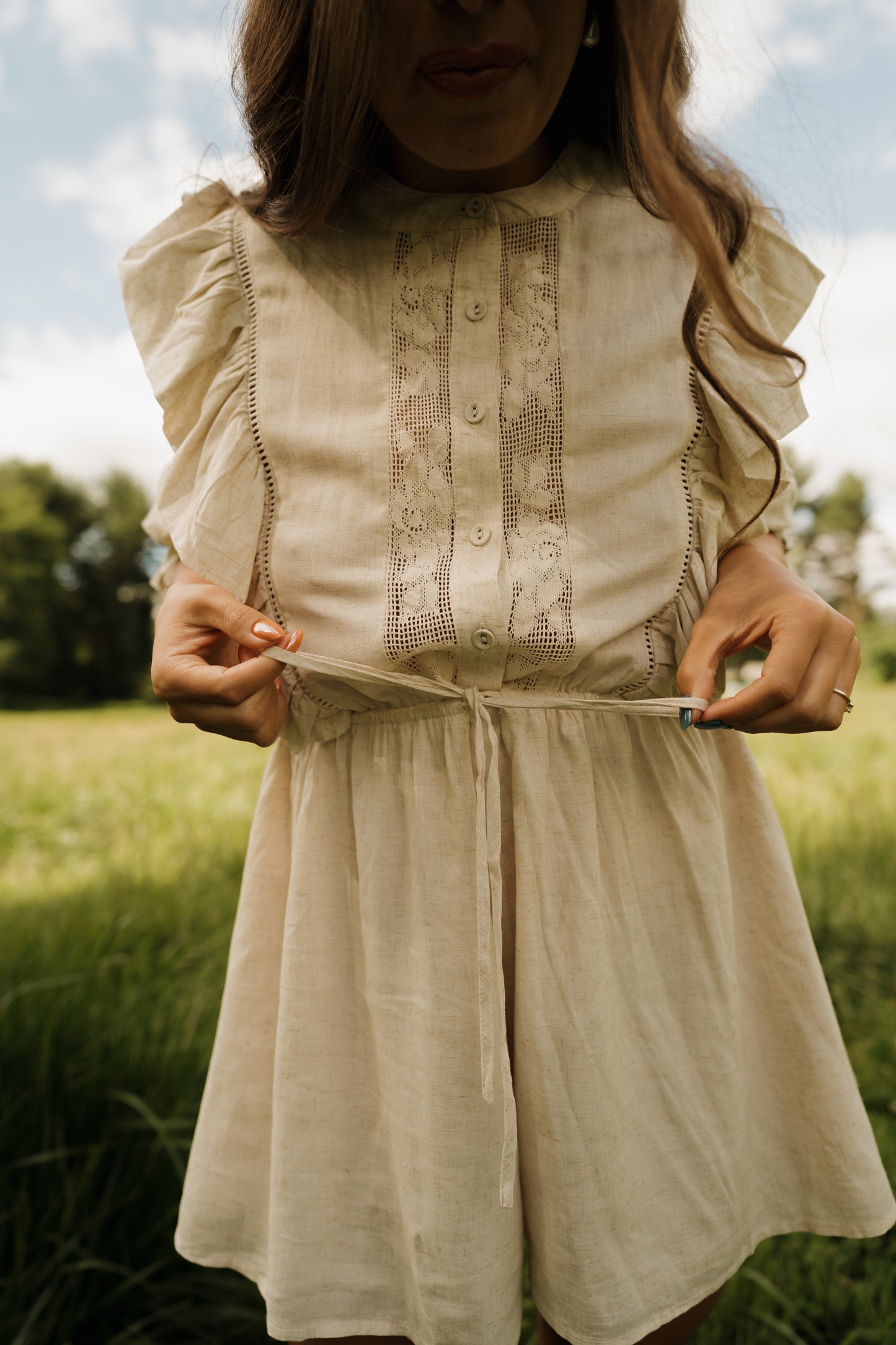'Augustine' Romper in Oat