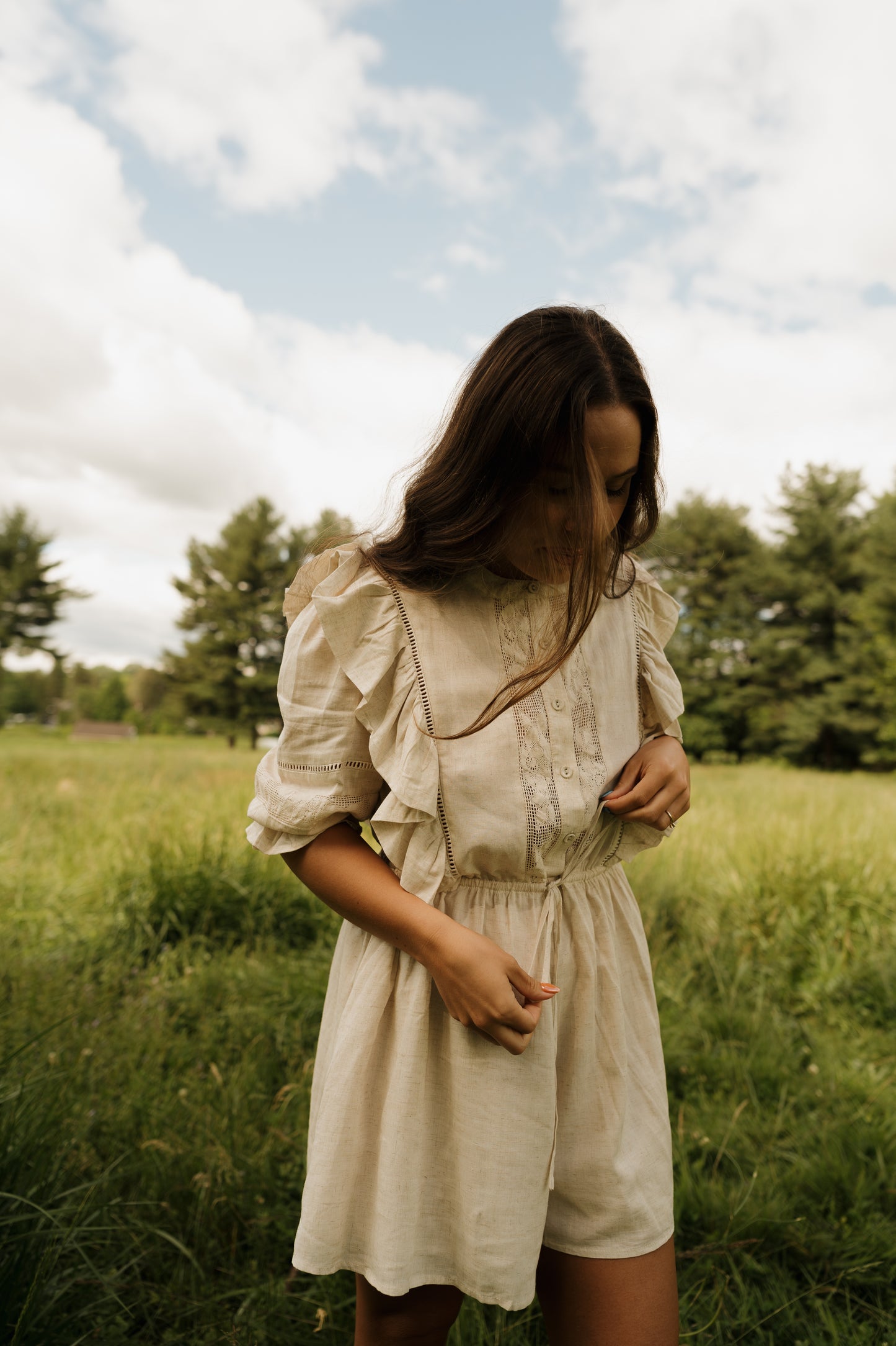 'Augustine' Romper in Oat