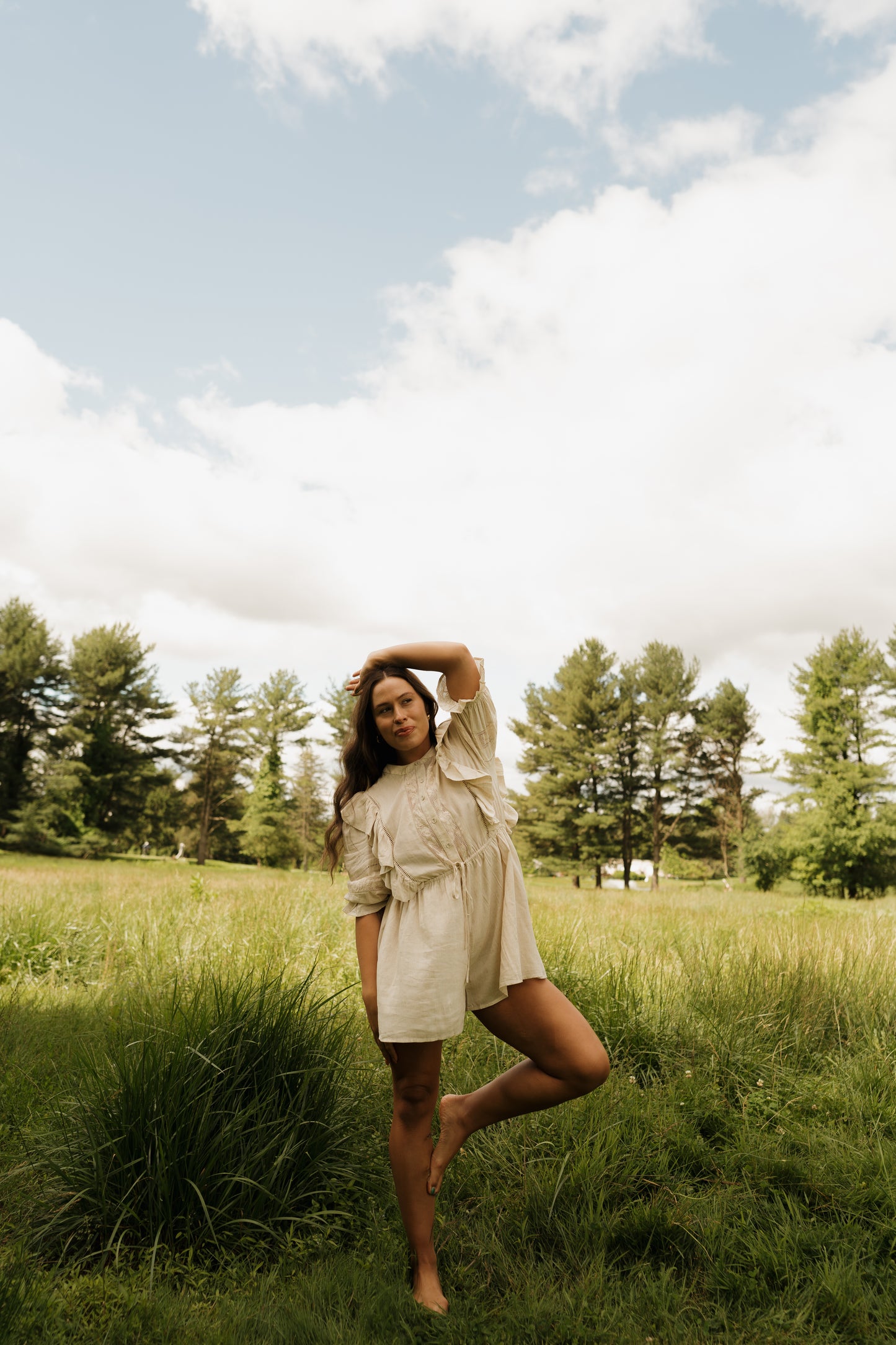'Augustine' Romper in Oat