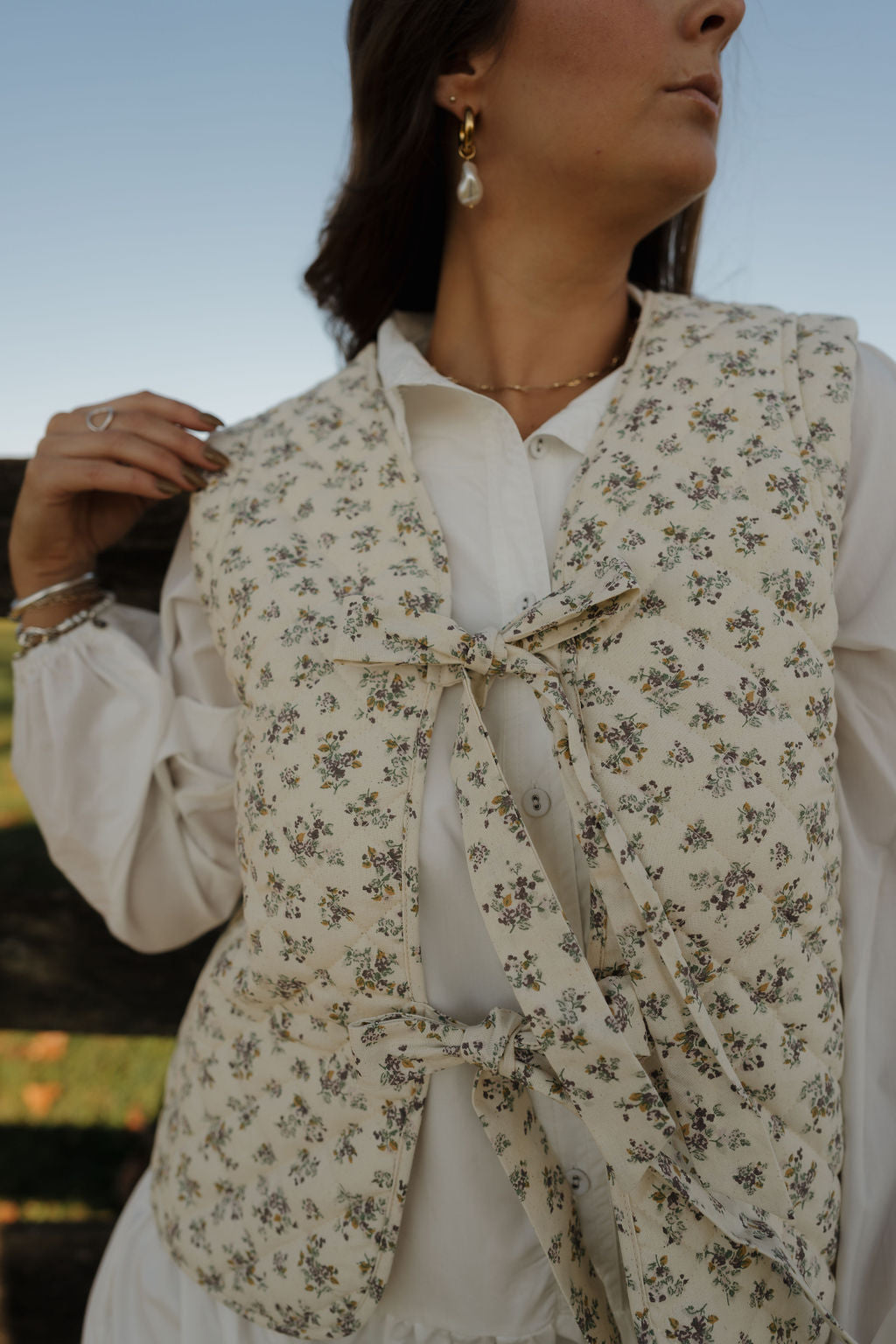 'Valley' Quilted Tie Vest