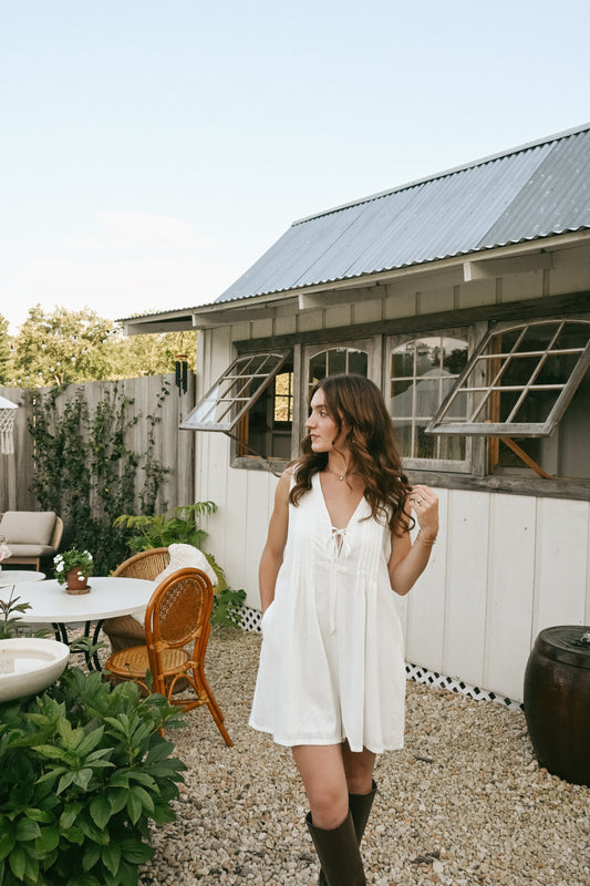 'Stevie' Romper in White