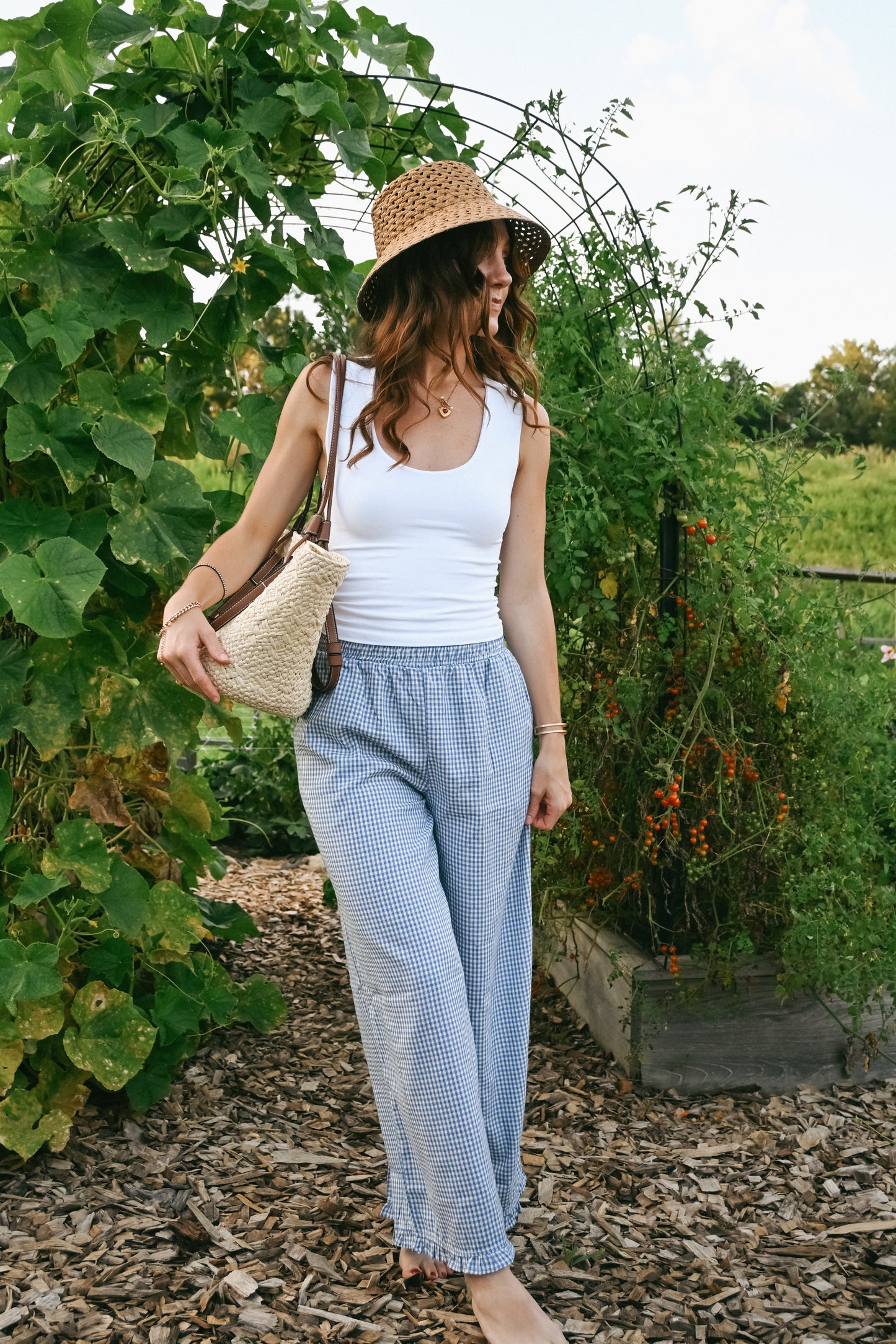 'Nantucket' Gingham Pants