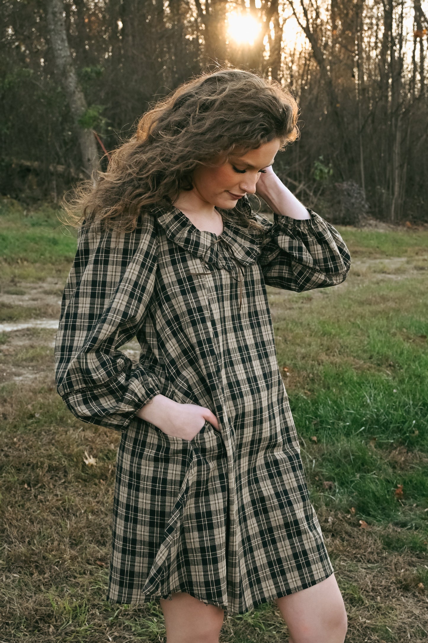 'Carolena' Plaid Mini Dress