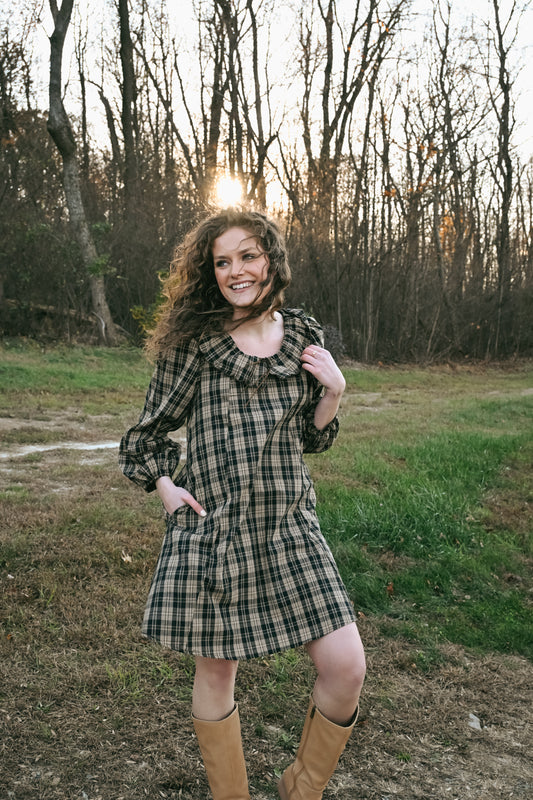 'Carolena' Plaid Mini Dress