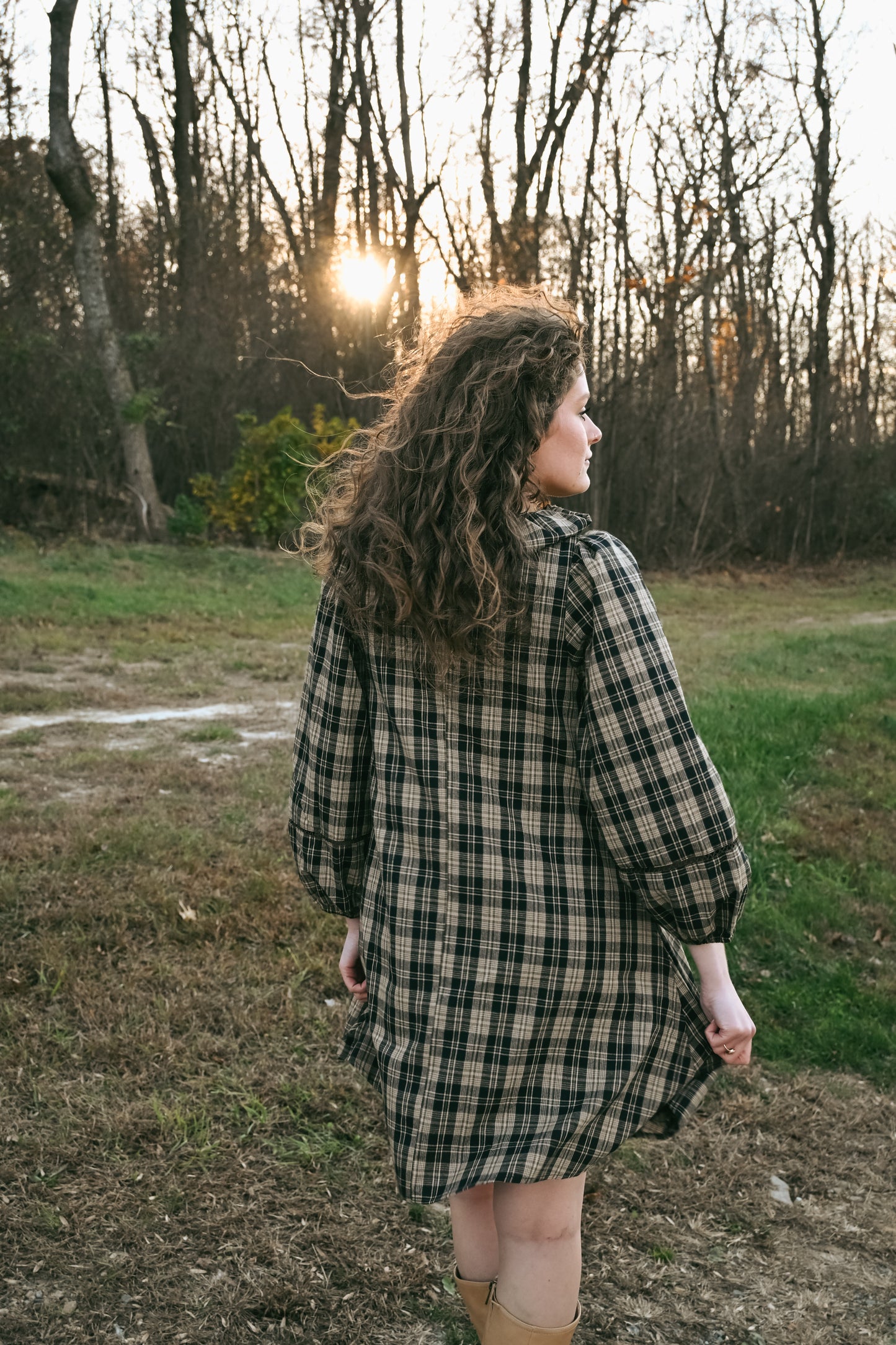 'Carolena' Plaid Mini Dress