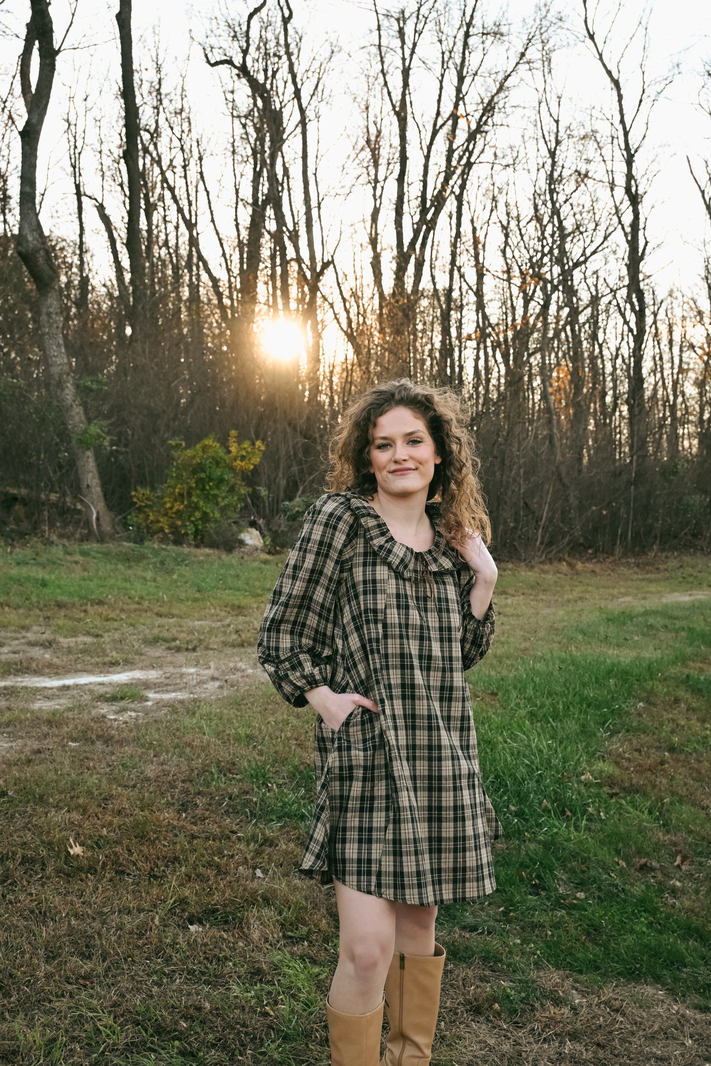 'Carolena' Plaid Mini Dress