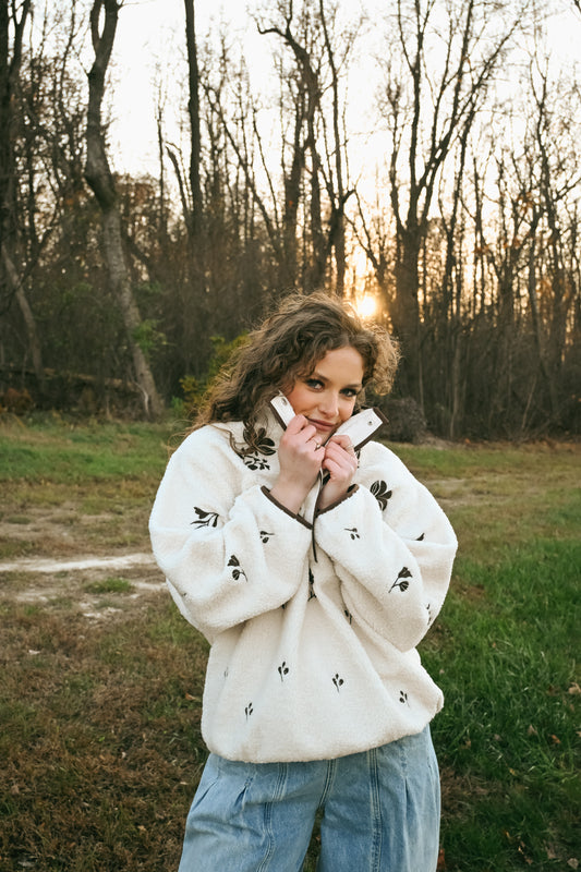 'Cody' Floral Sherpa