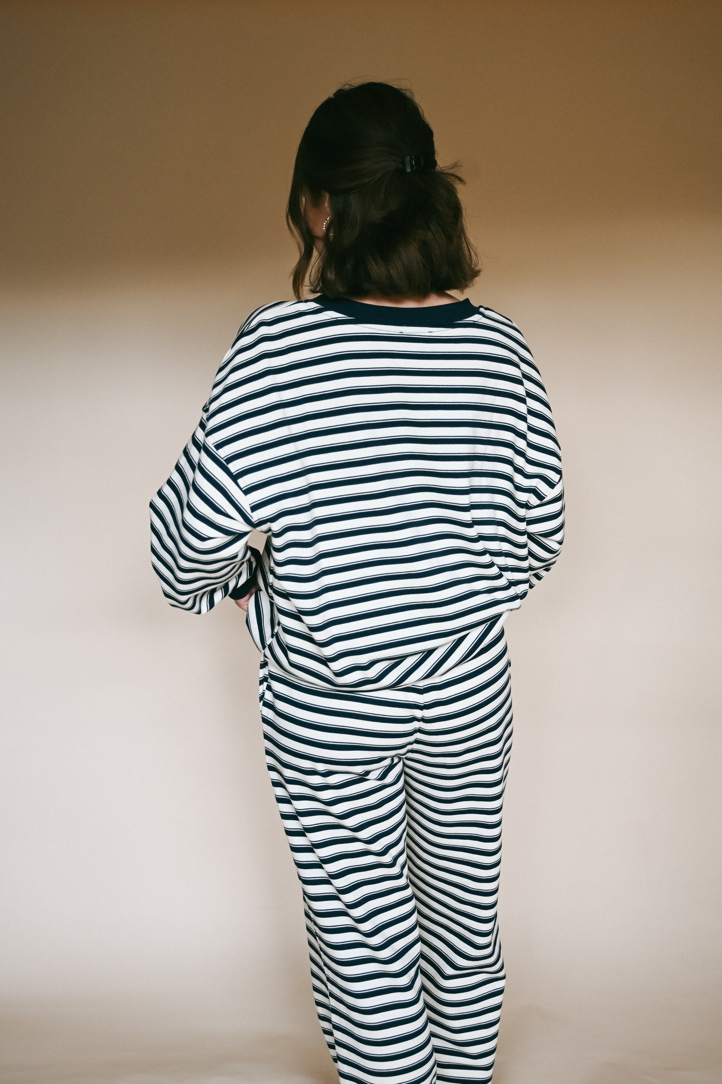 'Malcolm' Set in Navy Stripe