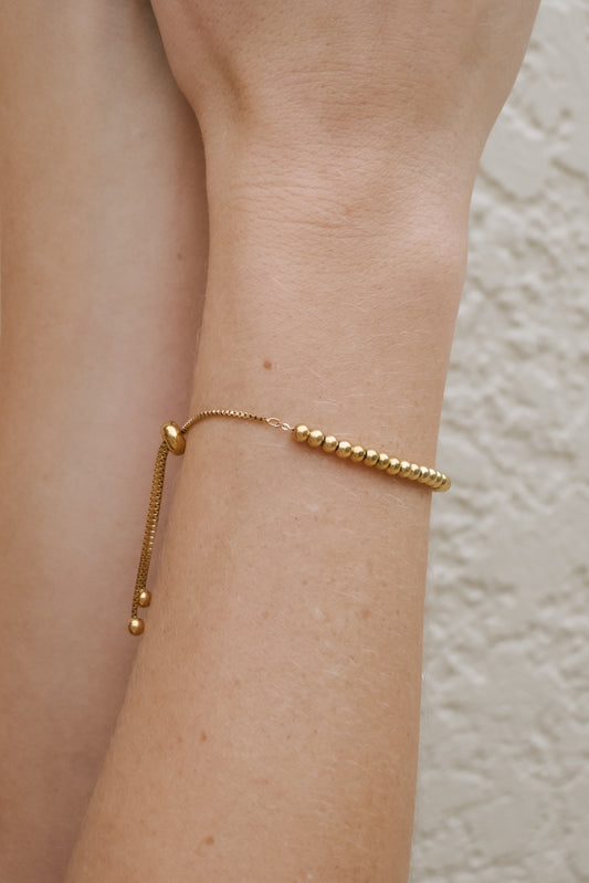 'Liliane' 18K Gold Beaded Bracelet