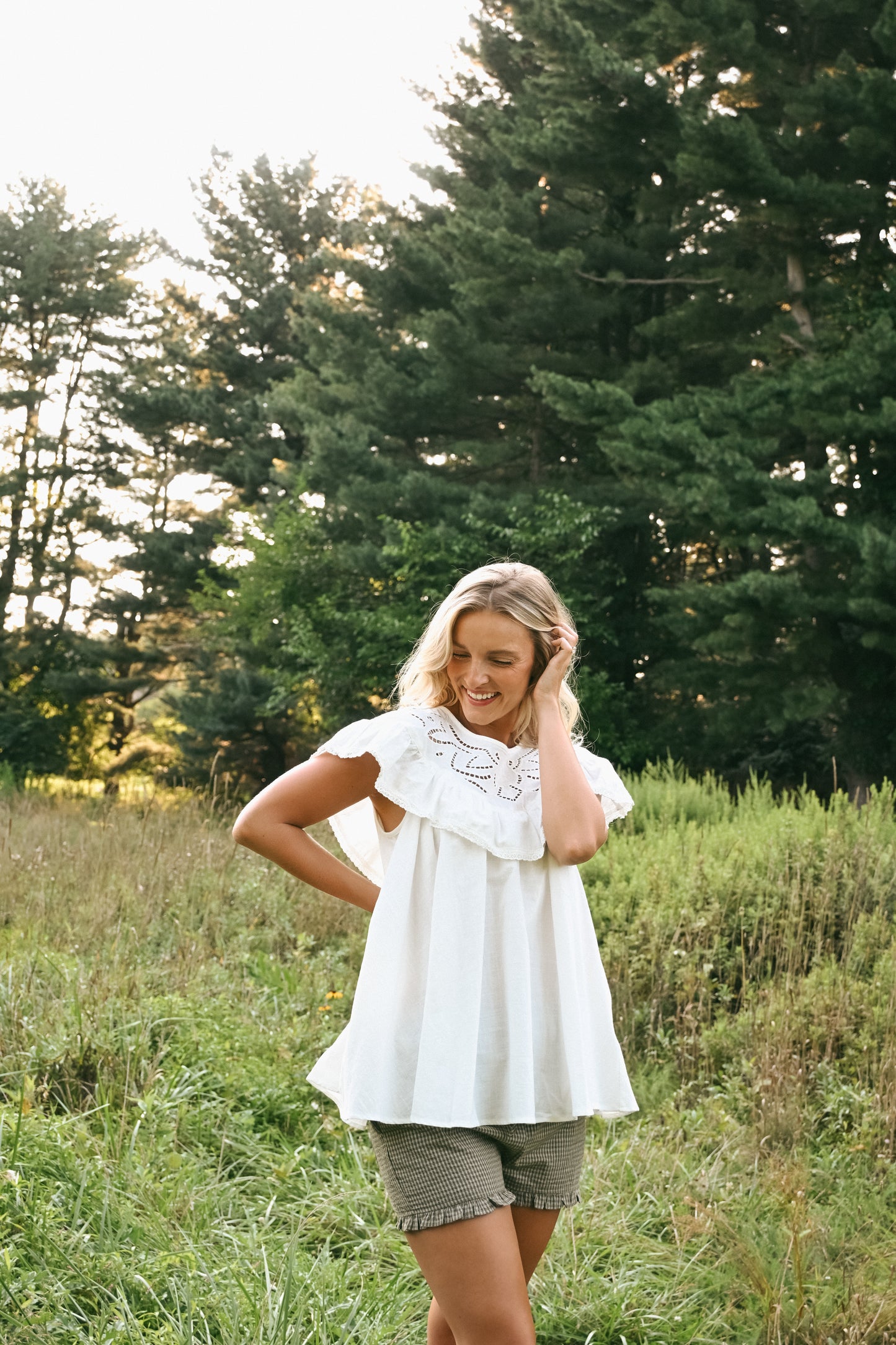 'Lainey' Cotton Top