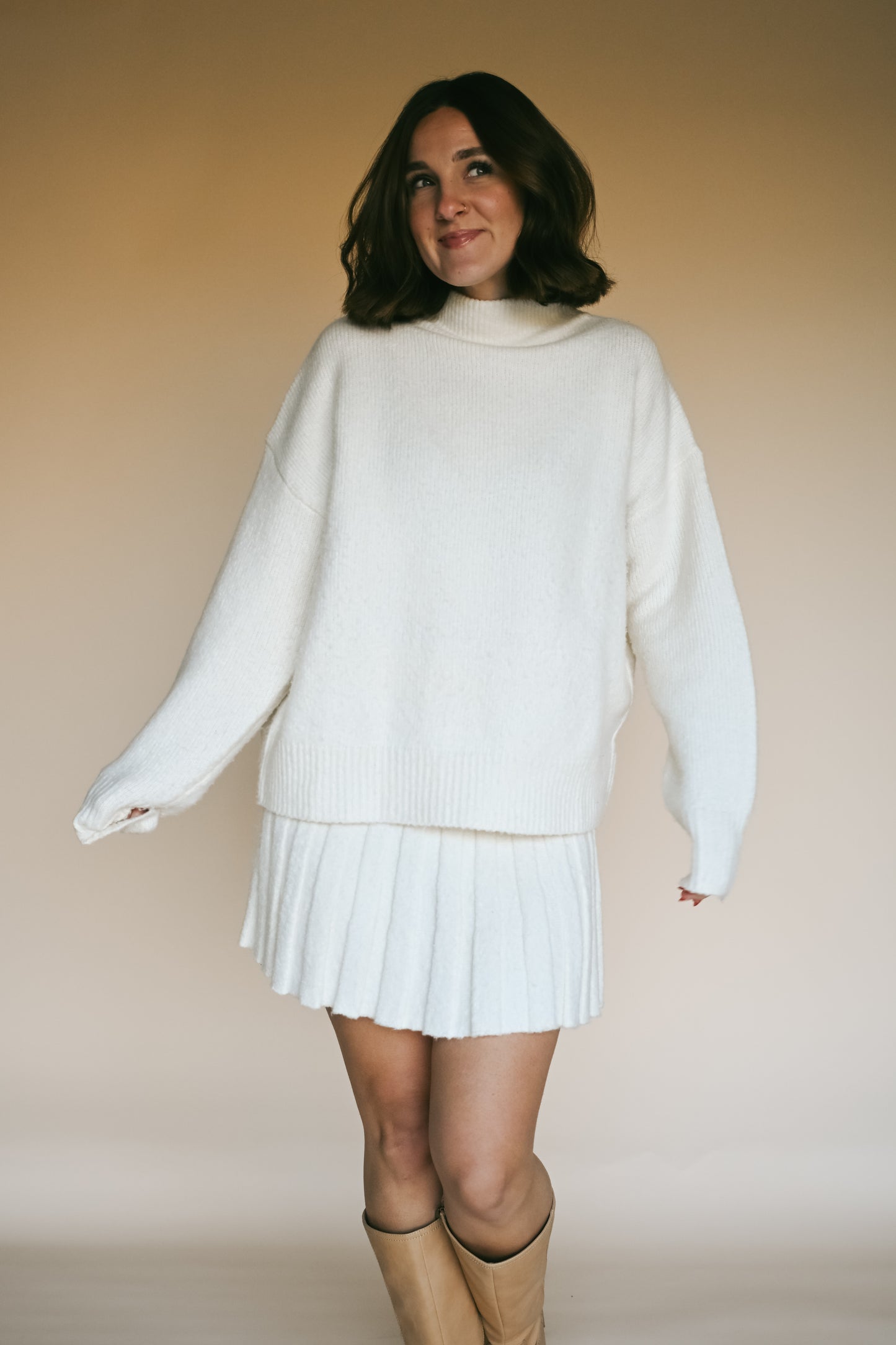 'Elena' Turtleneck Sweater Set