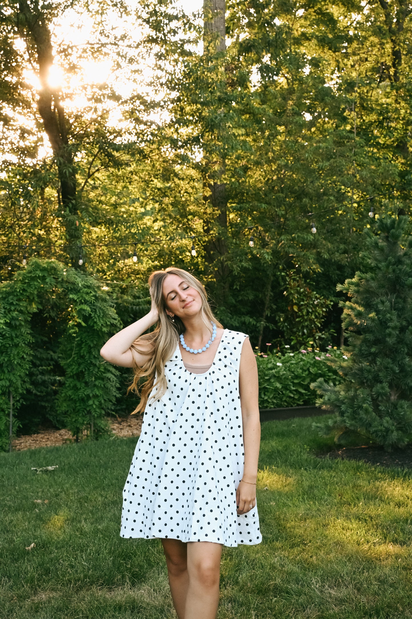 'Piper' Polka Dot Swing Dress